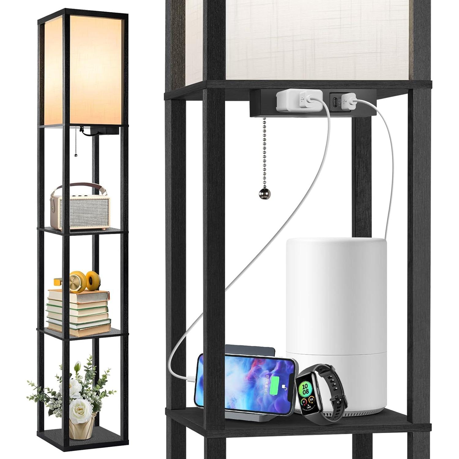 Lámpara de Pie Led Arco OUTON 3 Luces Moderna Negra 205 cm