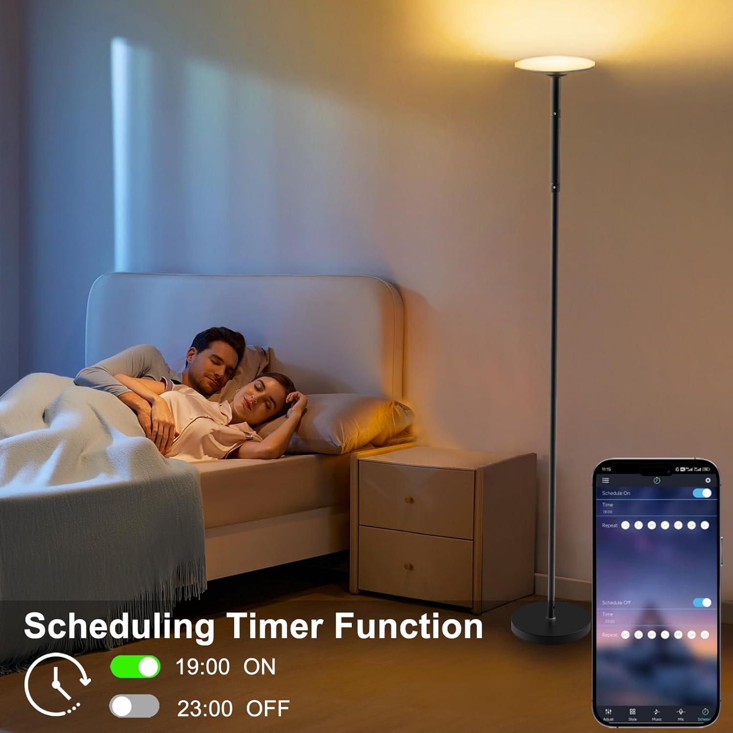 Lámpara de Suelo LED Inteligente ZAIYW RGB 170 cm con APP