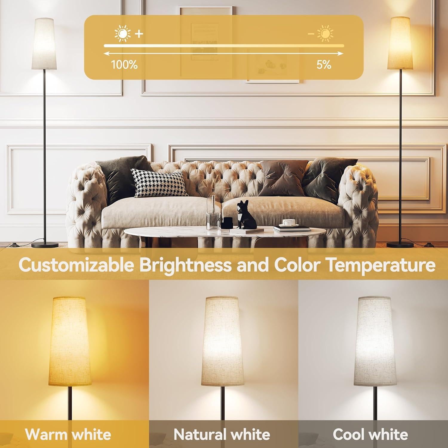 Lámpara de Pie SUNMORY con Control Remoto y Bombilla LED