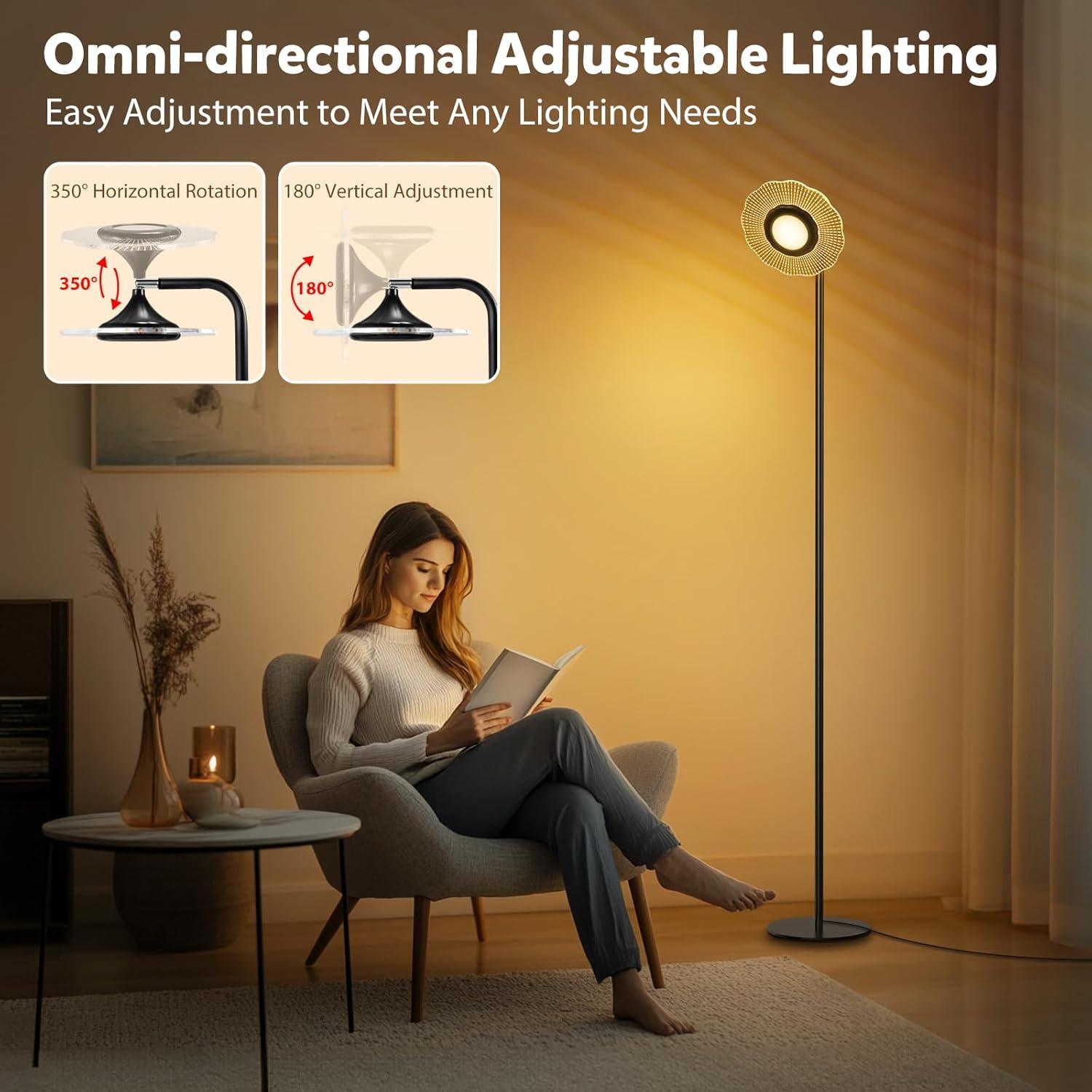 Lámpara de Piso LED RGB Inteligente HANDSONIC 175 cm Control APP