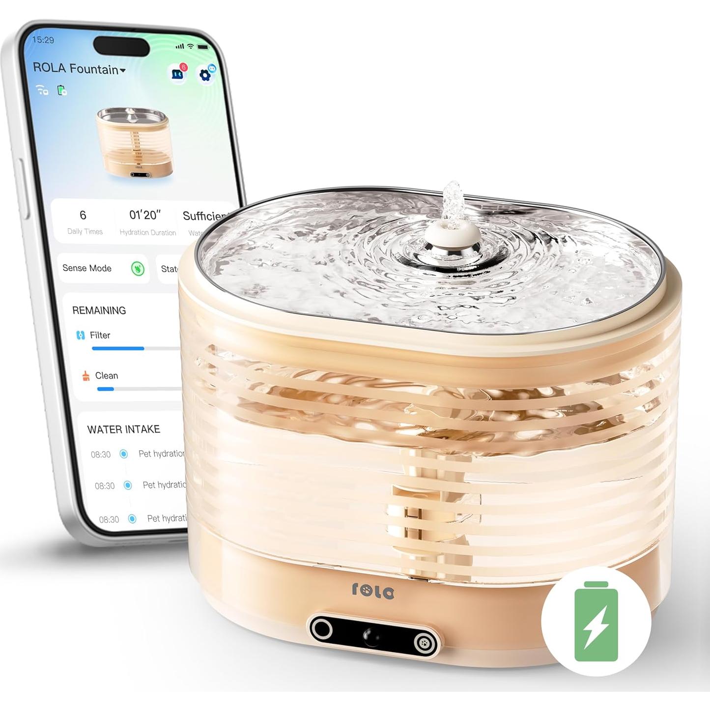 Enabot ROLA Mini 2K Pet Camera Robot + ROLA Smart Cat Water Fountain