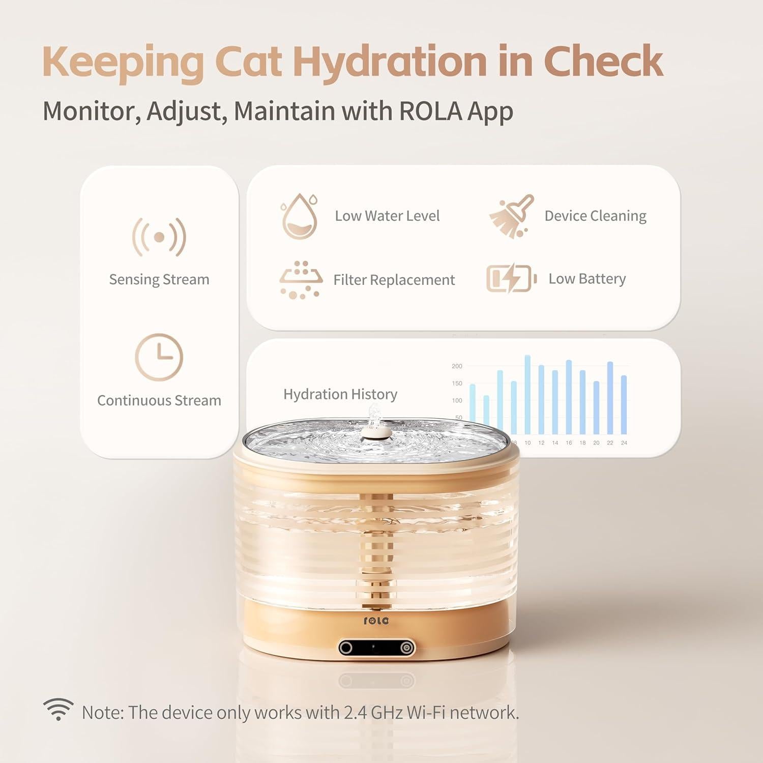 Enabot ROLA Mini 2K Pet Camera Robot + ROLA Smart Cat Water Fountain