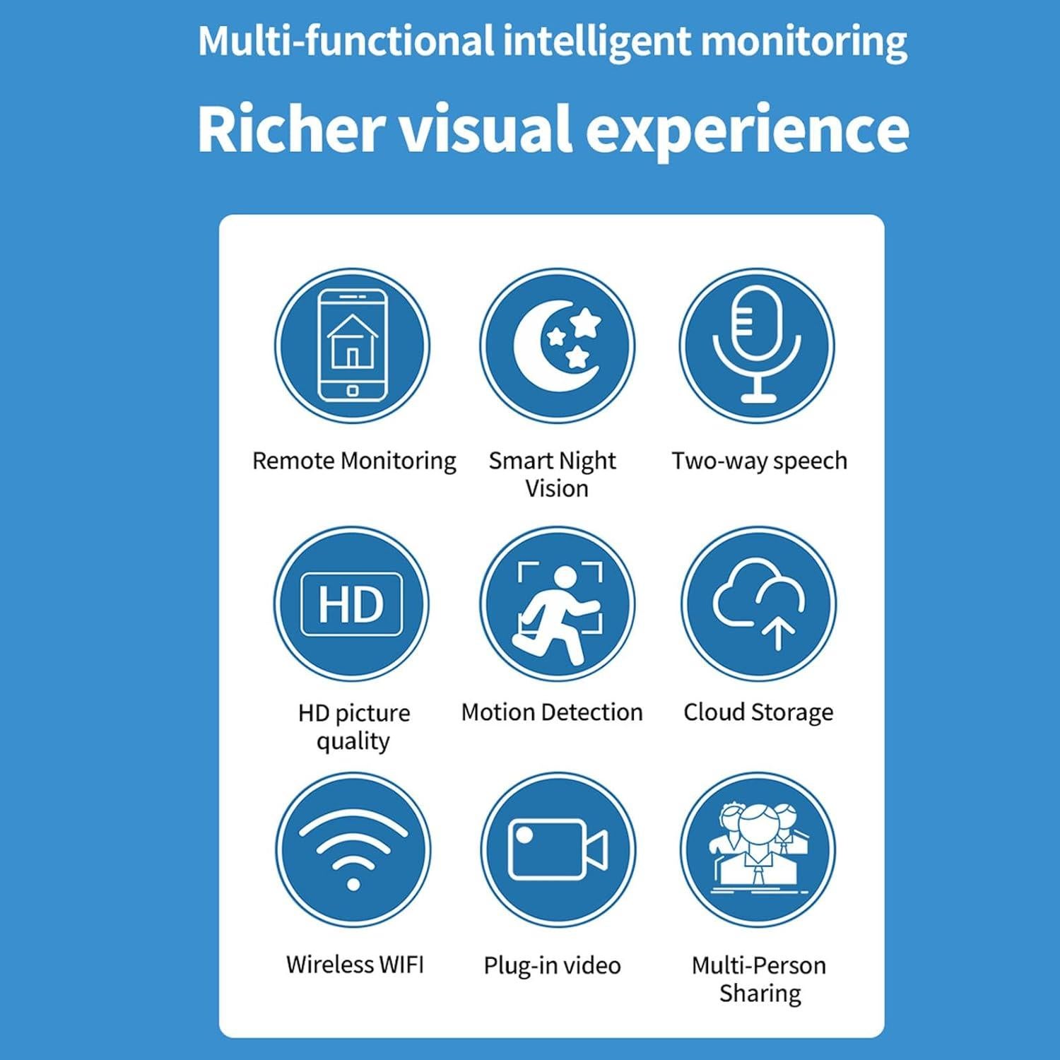 Cámara de Monitoreo Remota 1MP WALFRONT con Detección de Movimiento
