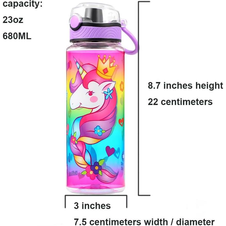 Botella de Agua Reutilizable Home Tune Unicornio 680ml