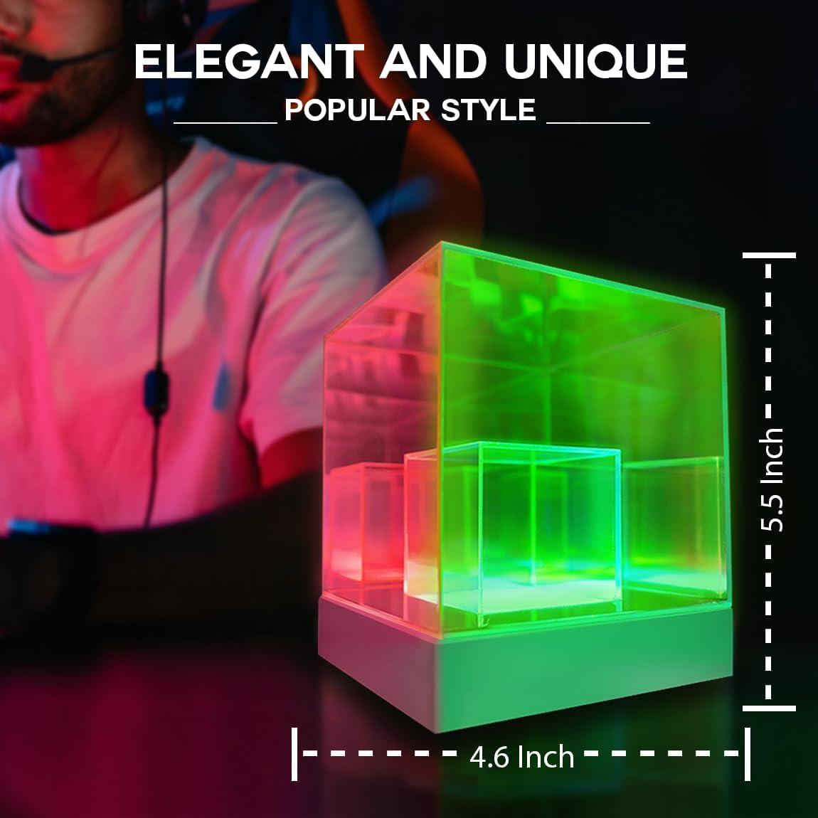 Lámpara Cubo Infinito Lumoonosity LED RGB USB 12x12cm