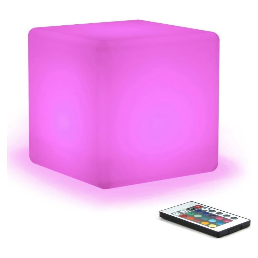 Cubo LED Dimmable 20 cm HullaBalloo RGB Impermeable Control Remoto