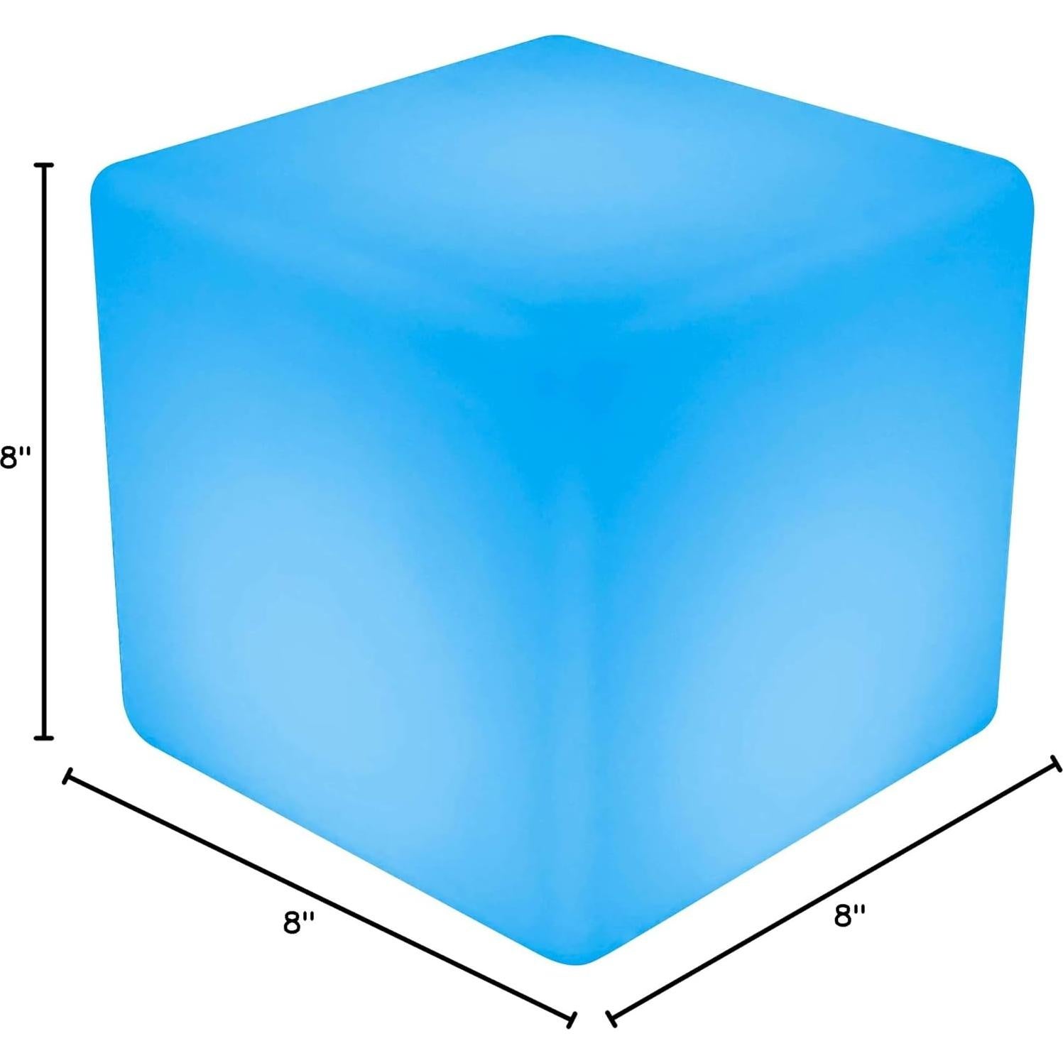 Cubo LED Dimmable 20 cm HullaBalloo RGB Impermeable Control Remoto