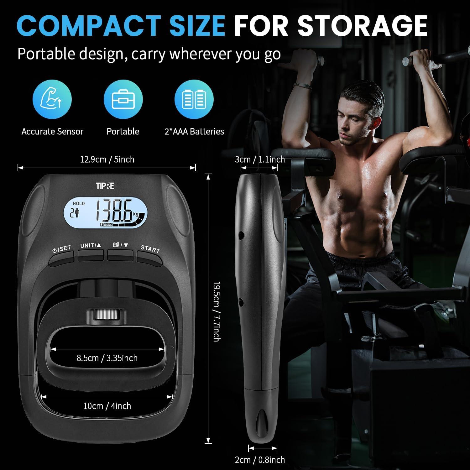 Tester de Fuerza de Agarre Digital TIPRE 180kg Ajustable