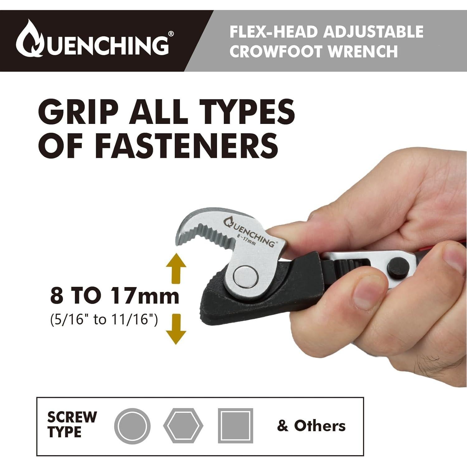 Llave de boca ajustable QUENCHING 19.05 cm 8-17 mm acero CR-V