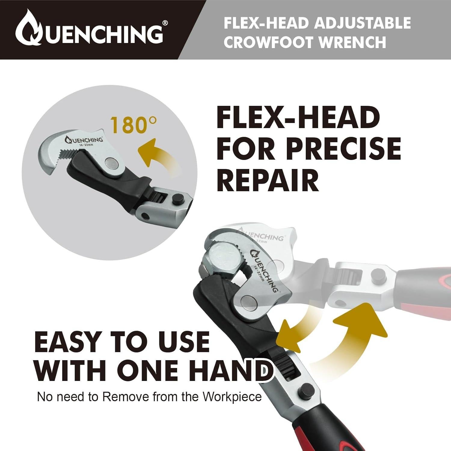 Llave de boca ajustable QUENCHING 19.05 cm 8-17 mm acero CR-V