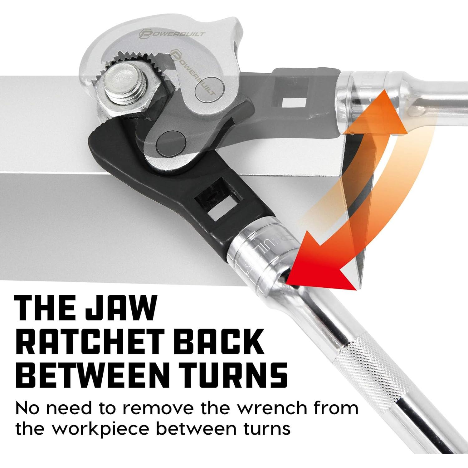 Juego de Llaves de Boca Abierta 2 Piezas Powerbuilt Ajustable