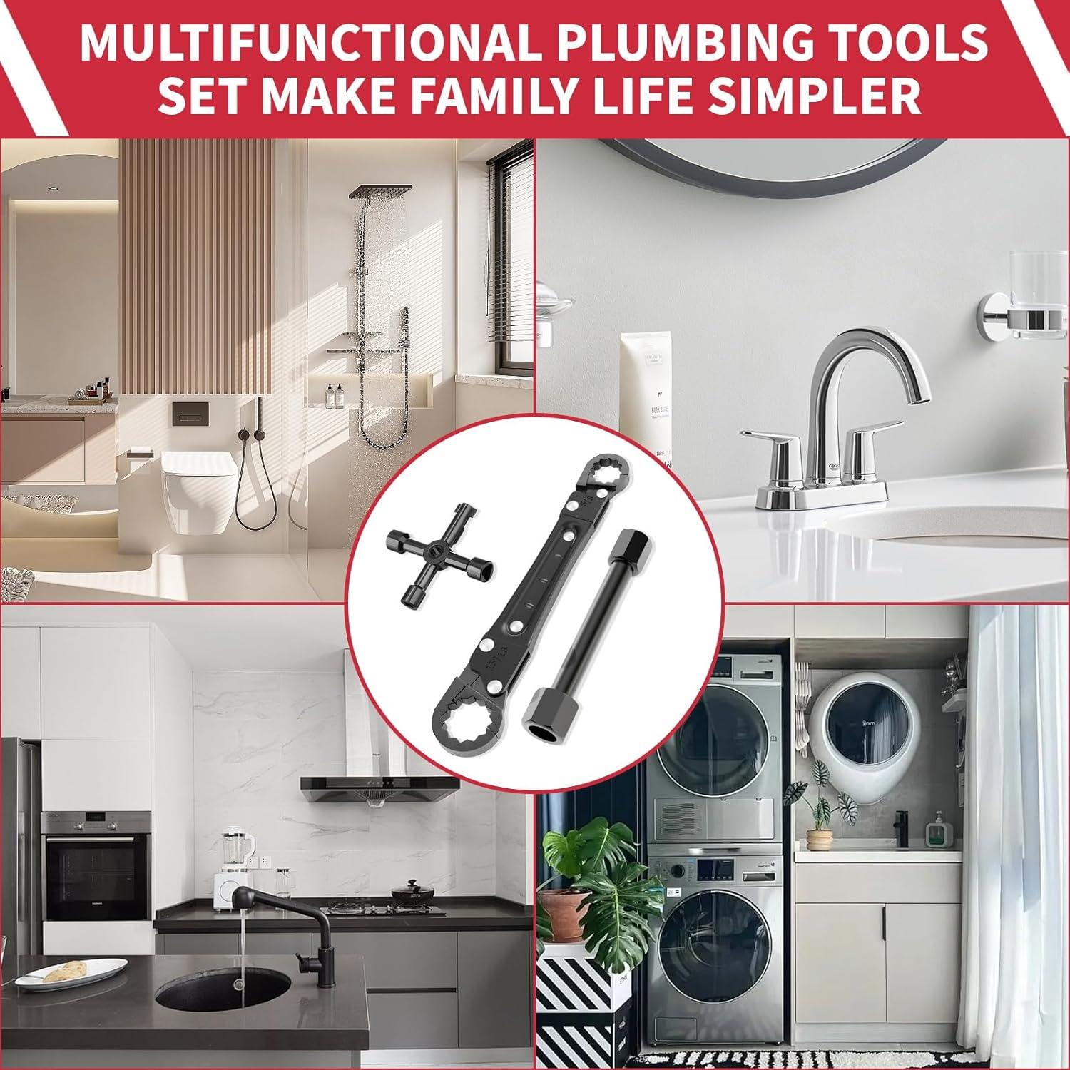 Kit de Llave de Parada en Ángulo LAISGOO - Acero 0.55 kg