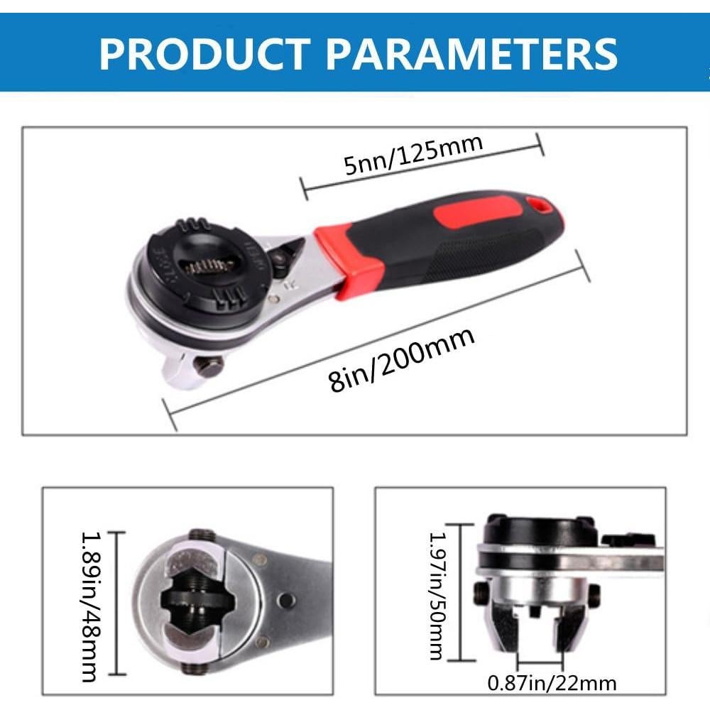 Llave de Carraca Ajustable Szhdxsy 20cm para Tornillos 6-22mm