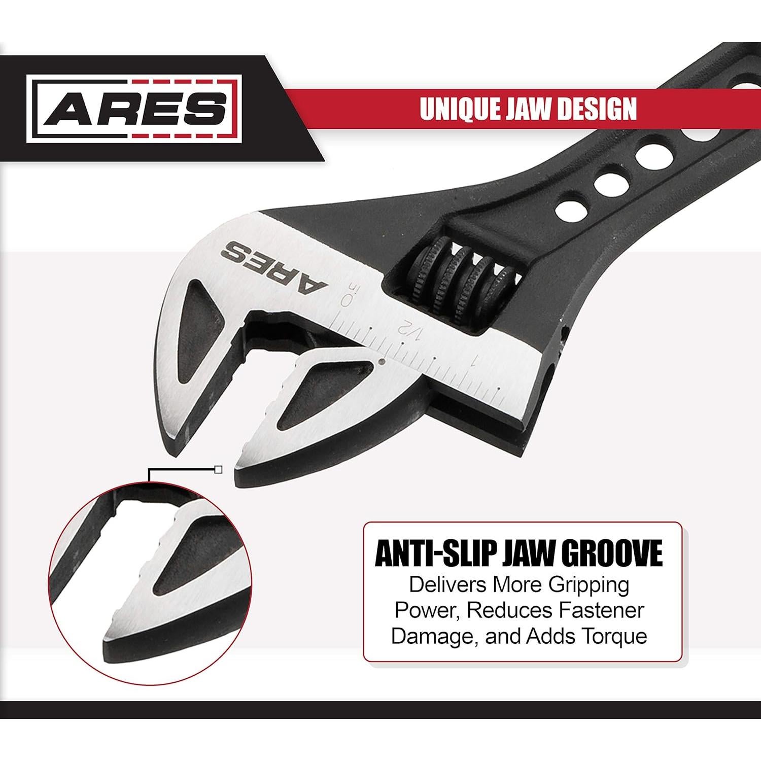 Llave Inglesa Ajustable ARES 79003 25.4cm Acero Vanadio TPR