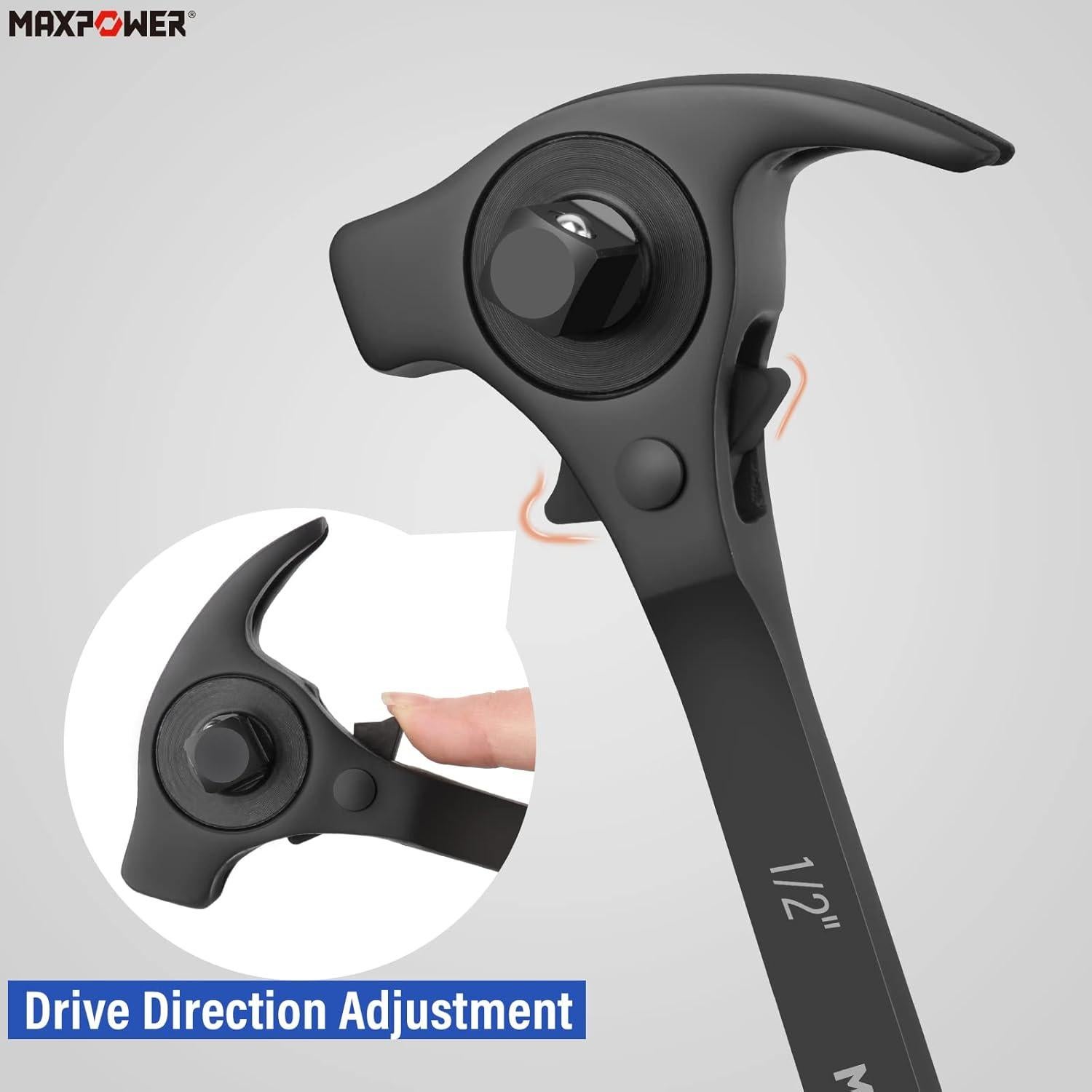 Llave de Carraca MAXPOWER 1/2" y 3/8" Multifuncional