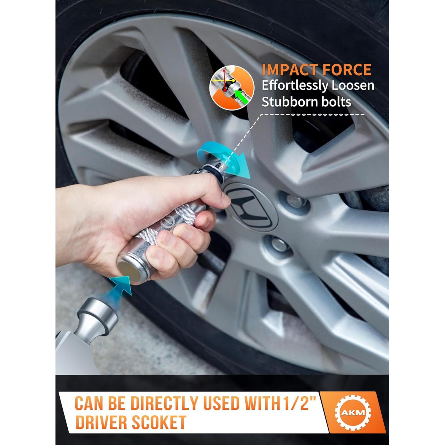 Juego de Destornillador de Impacto Manual AKM 12 PCS Acero S2