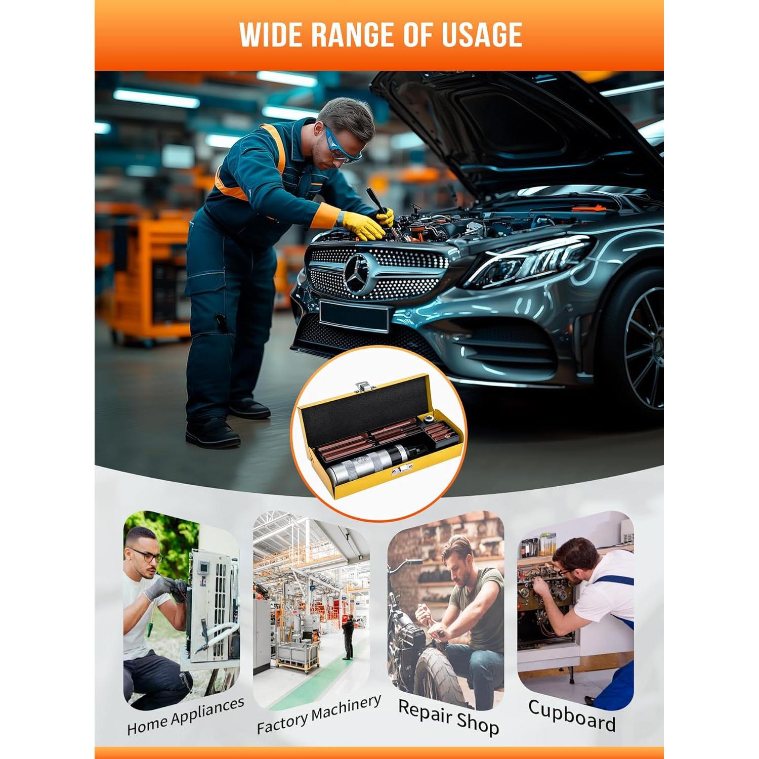 Juego de Destornillador de Impacto Manual AKM 12 PCS Acero S2