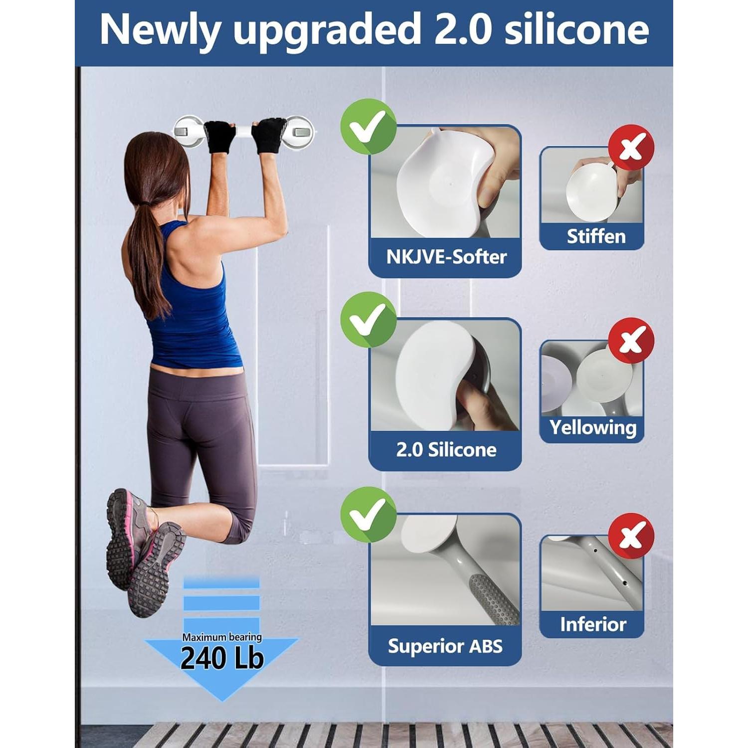 Paquete de 2 barras de agarre NKJVE 40.64 cm para baño