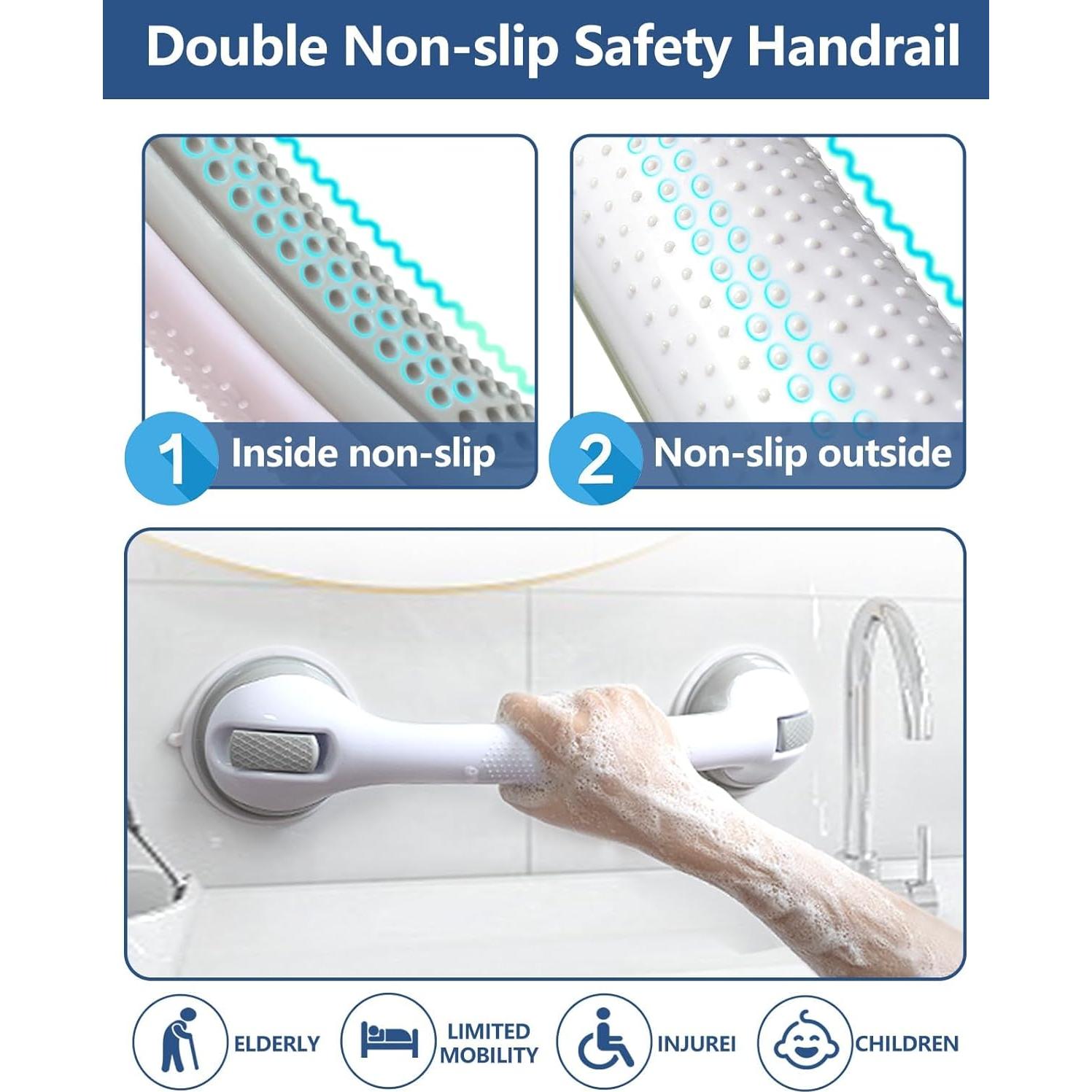 Paquete de 2 barras de agarre NKJVE 40.64 cm para baño