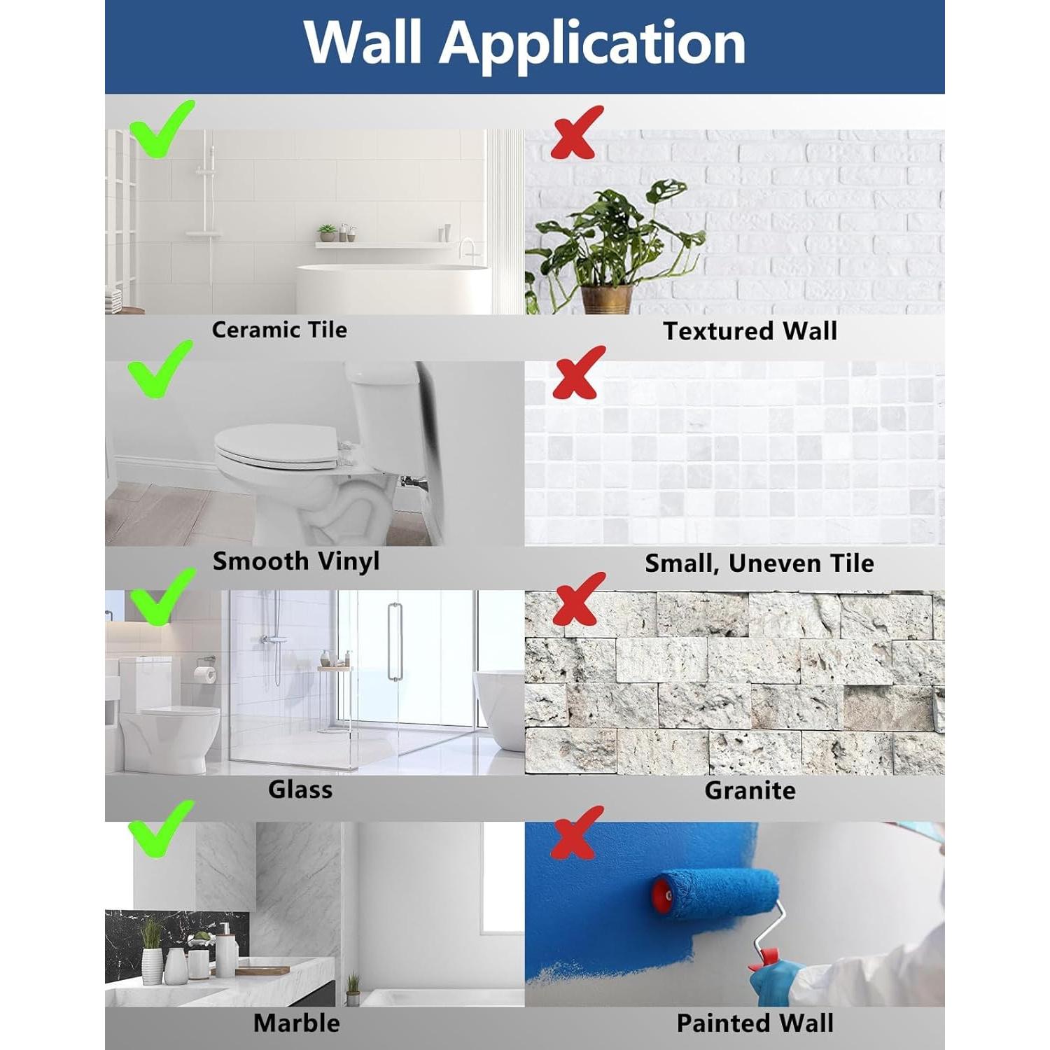 Paquete de 2 barras de agarre NKJVE 40.64 cm para baño