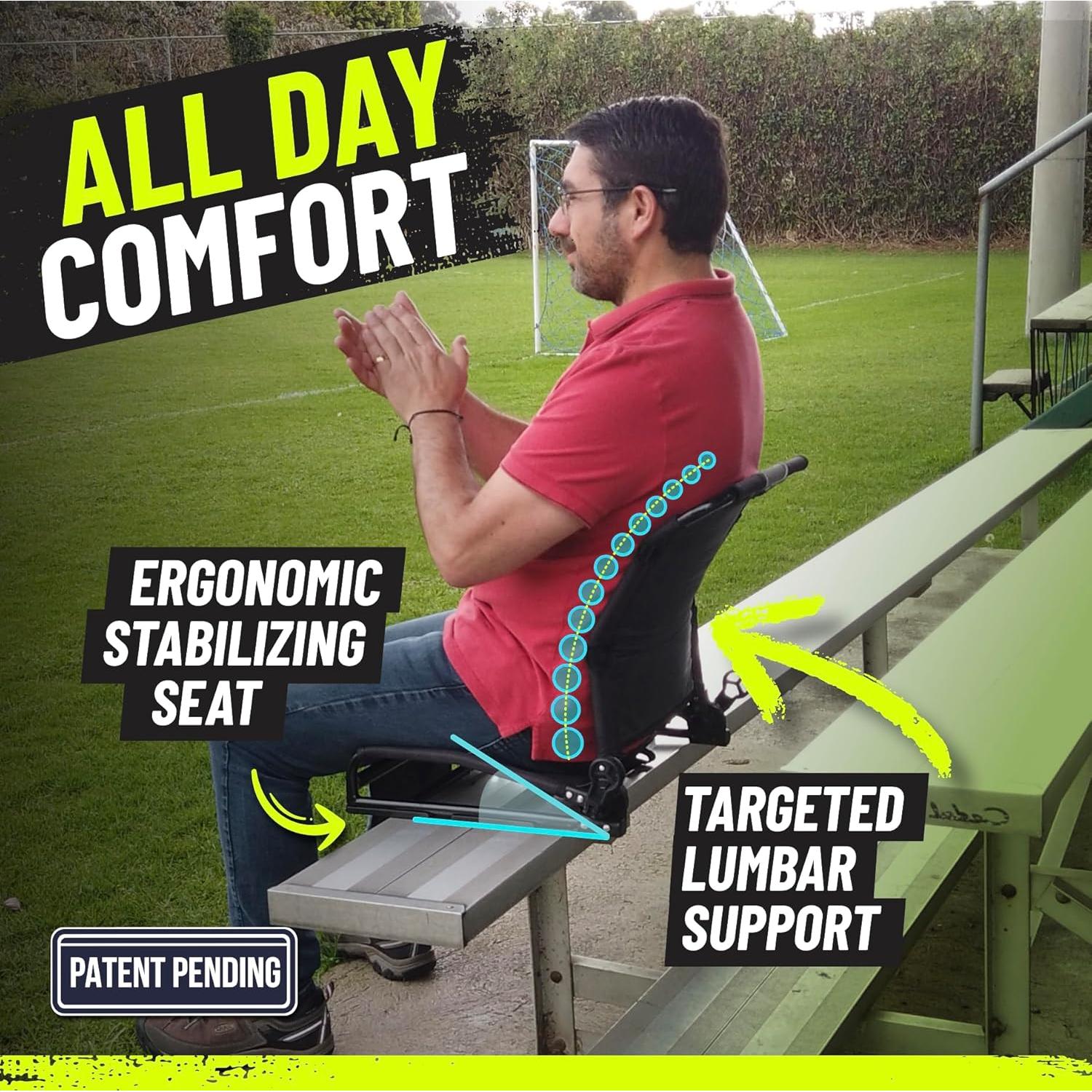 Asiento de Estadio STRONGBACK 410SC-BKGR con Soporte Lumbar