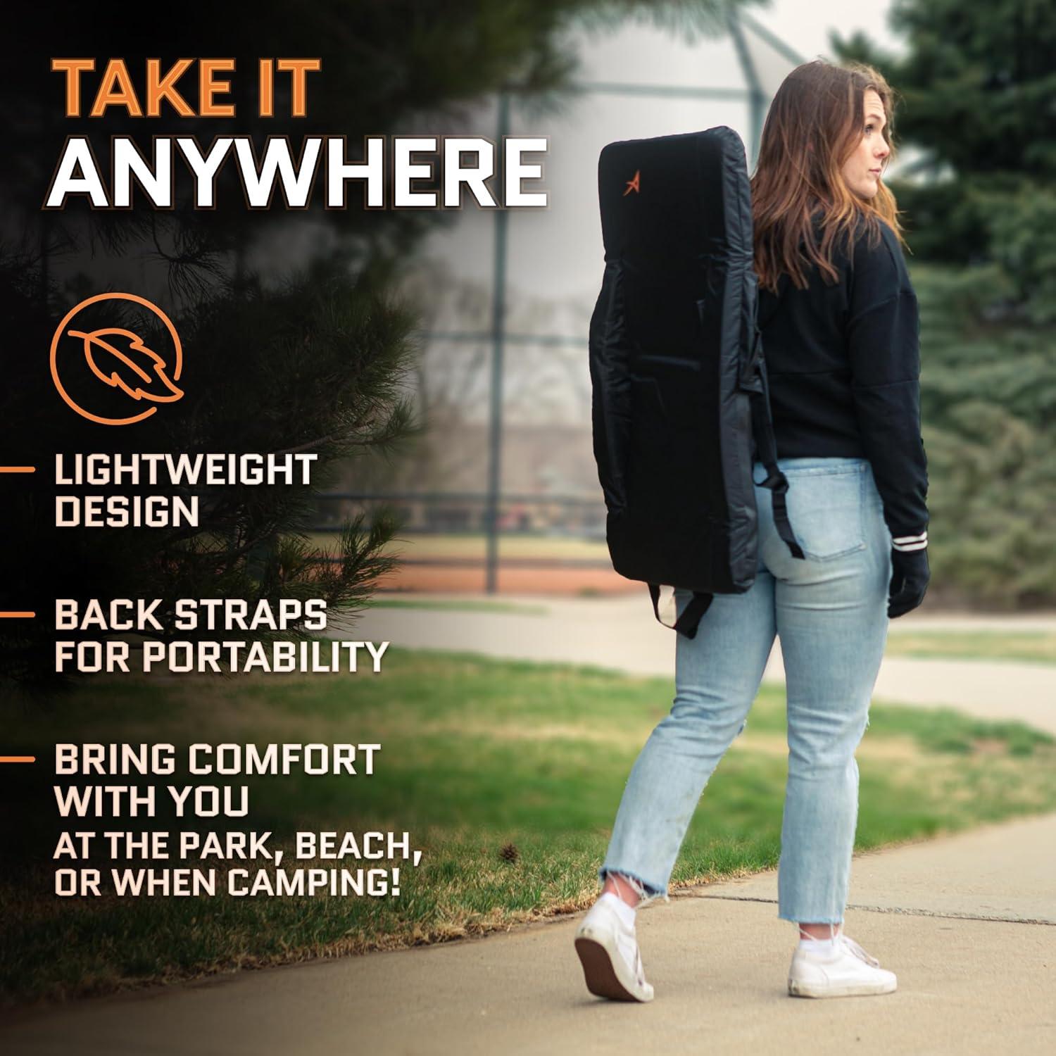 Aceletiqs Double Heated Stadium Bleacher Seat, 20-Inch Wide, Foam, Foldable, Cup Holders, Arm Rest, Reclining, Adjustable Backrest