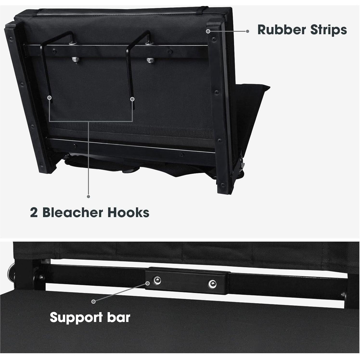 Asiento de Estadio MTWEAR L01-32 con Respaldo y Cojín 181 kg