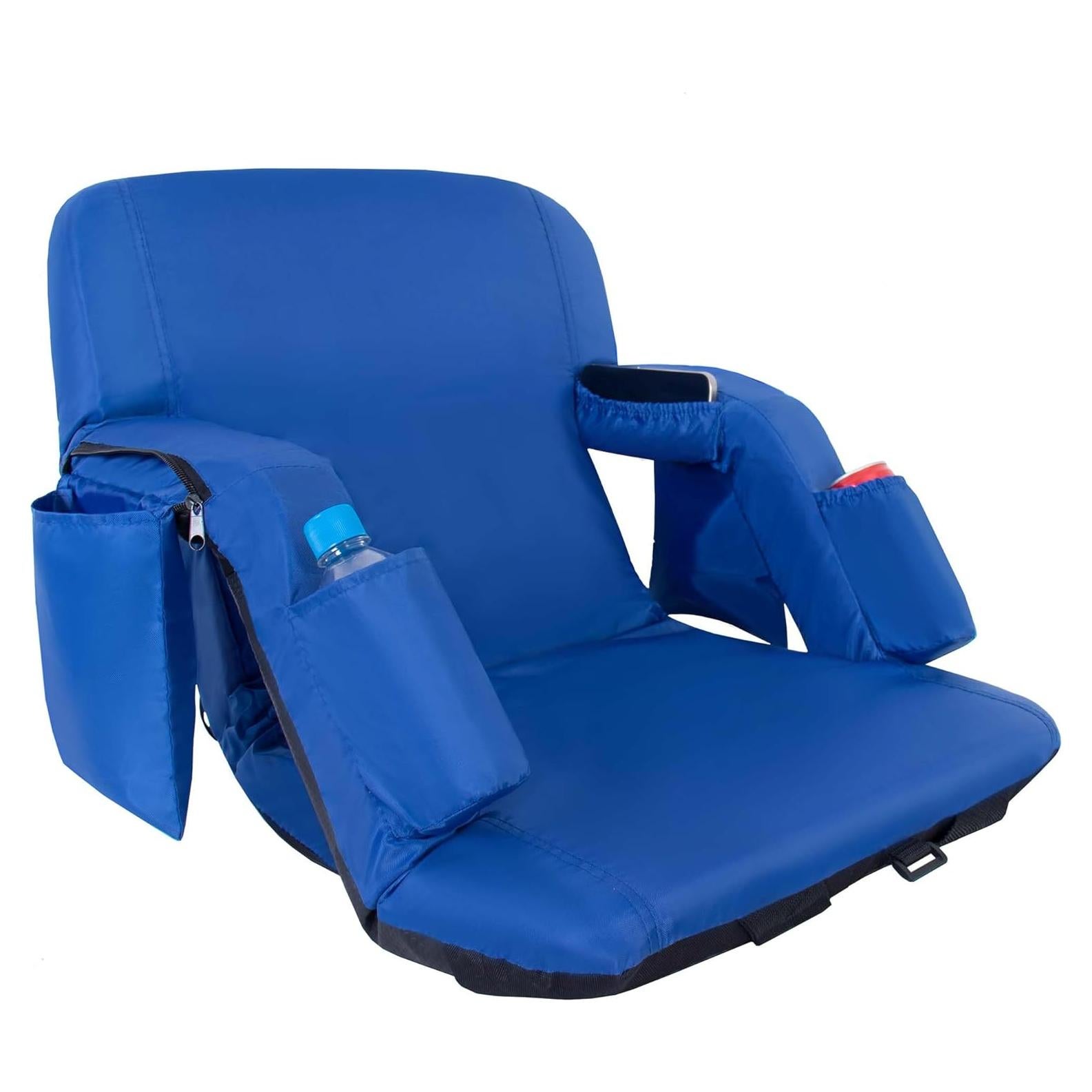 Silla de Estadio Plegable FANTAWESO Azul 63.5 cm 6 Reclinaciones