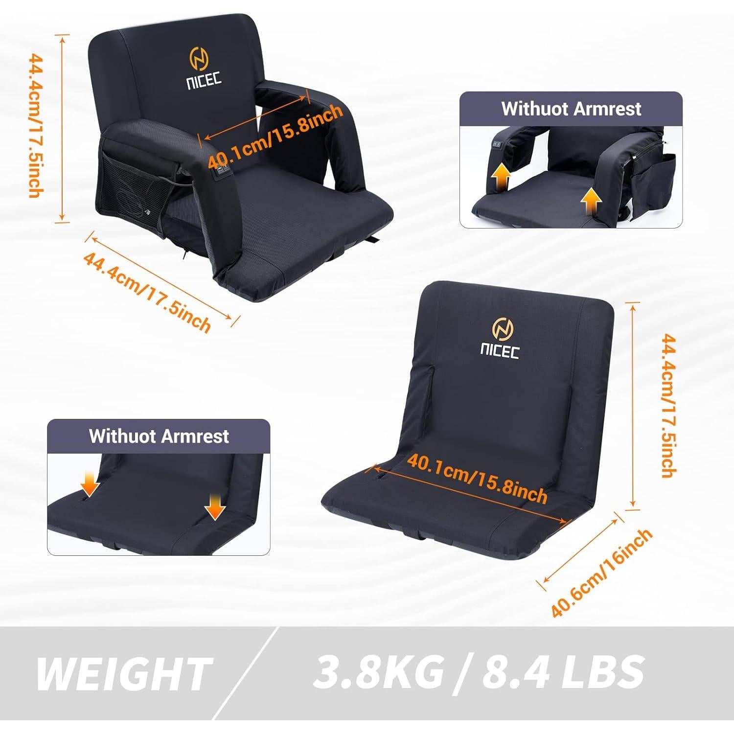 Asiento de Estadio Calentable Nice C NC-STAMASSHEAT-1111