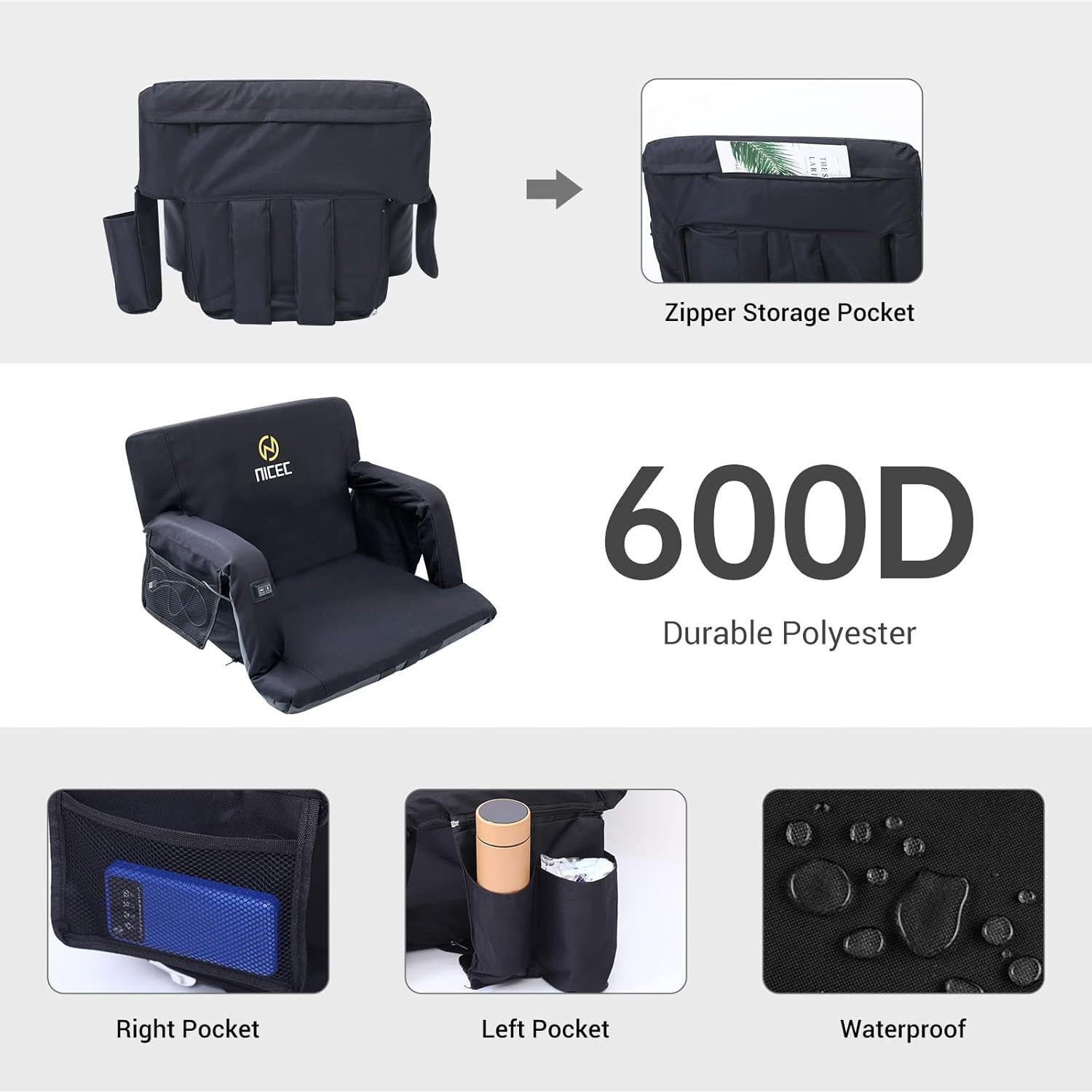 Asiento de Estadio Calentable Nice C NC-STAMASSHEAT-1111