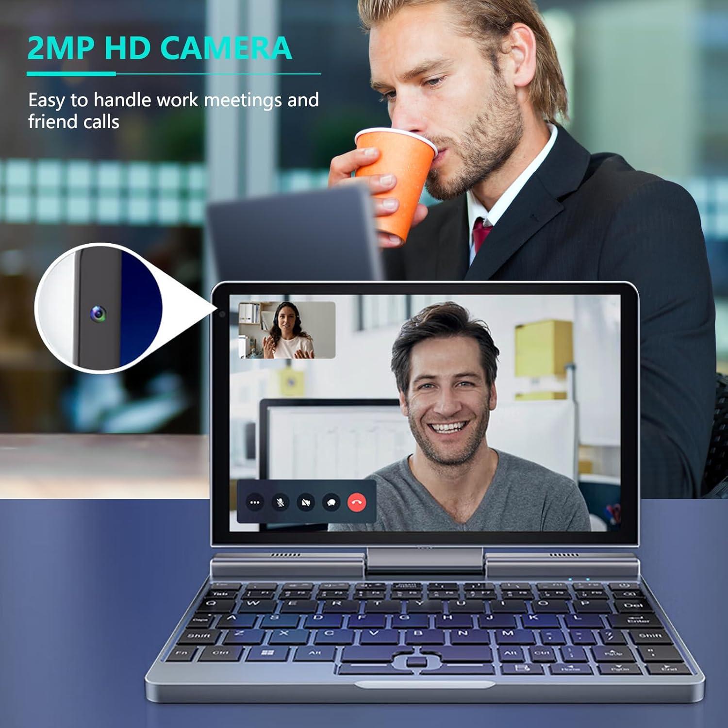 Laptop Mini 2-en-1 Crelander 8" Táctil 12GB 1TB SSD