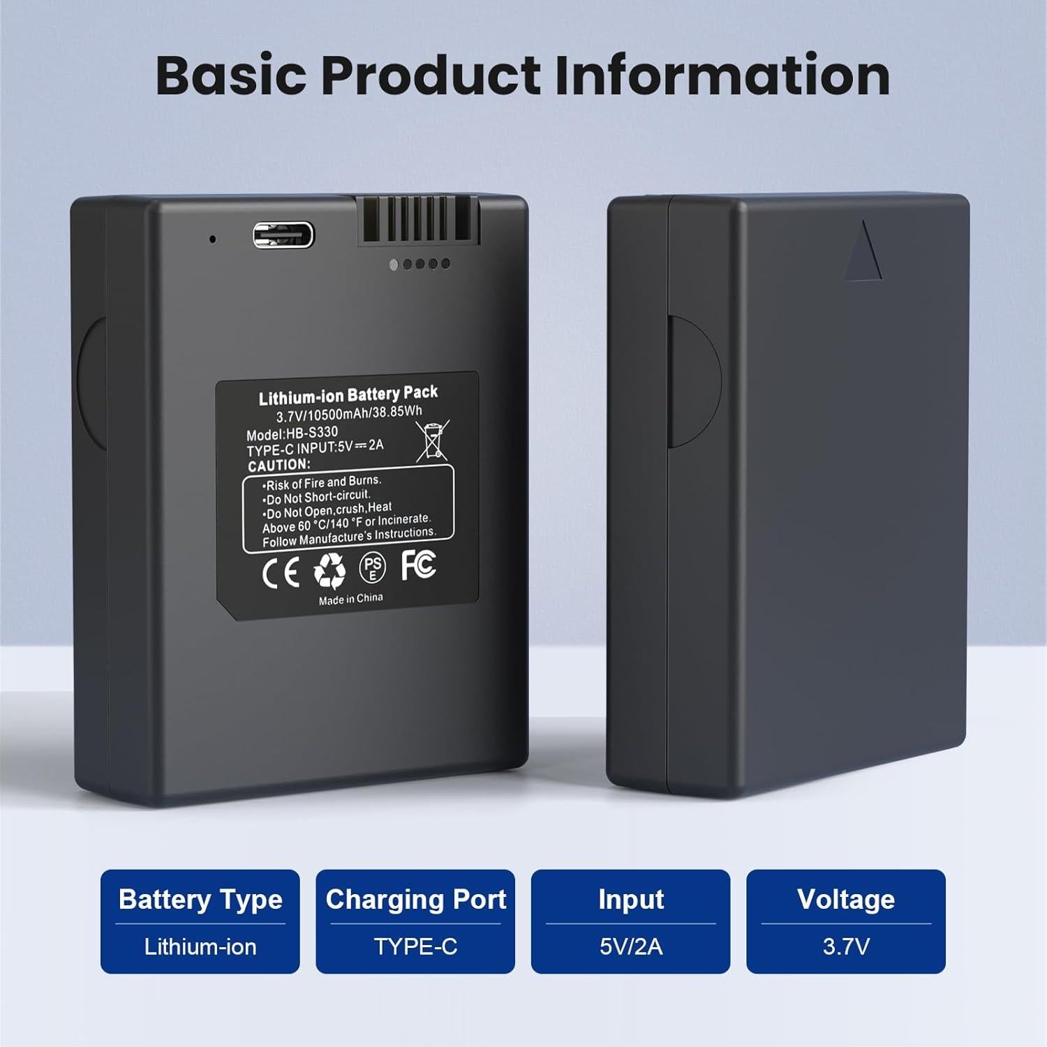 Batería Recargable 10500mAh para Cerradura eufy S330 S230