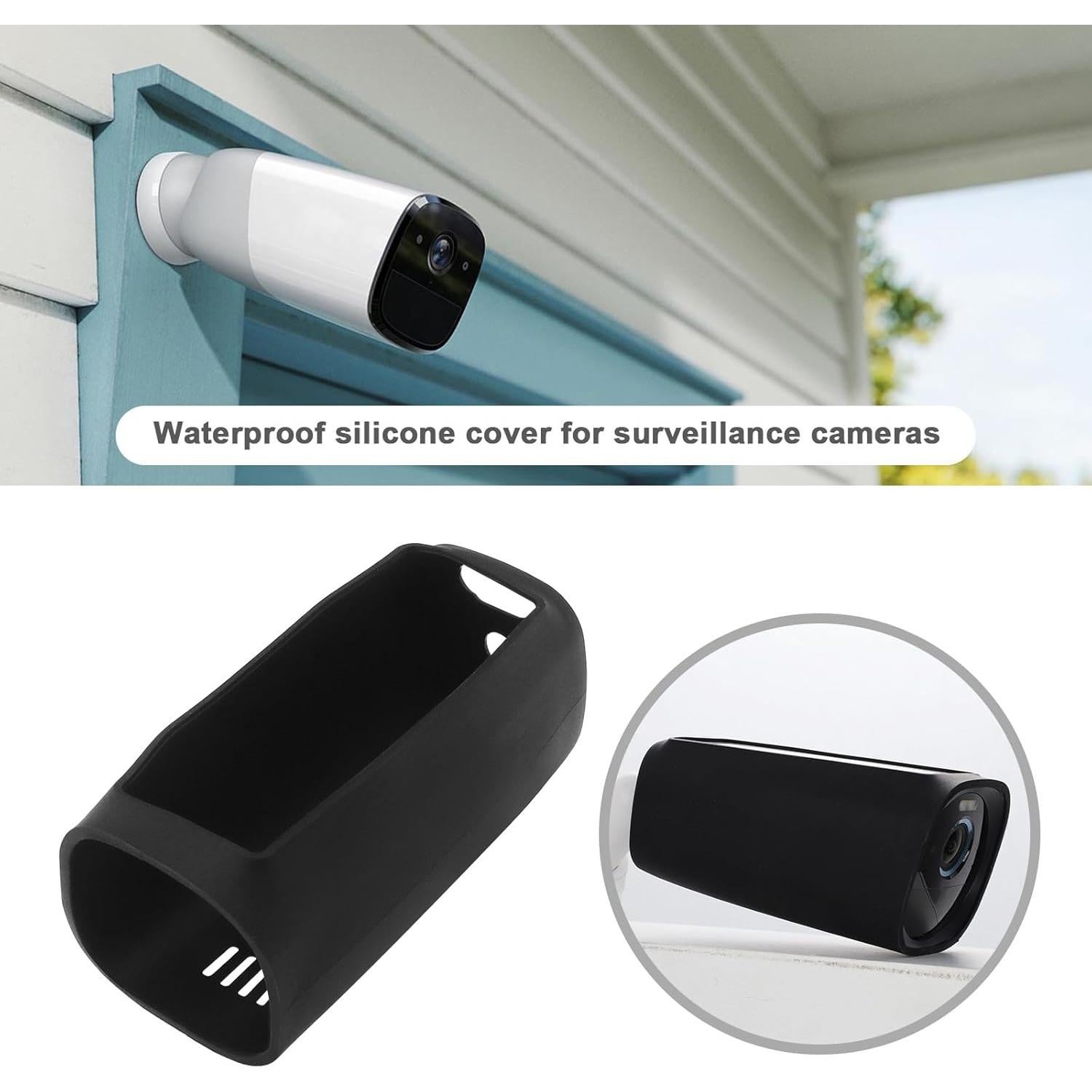 2pcs Surveillance Camera Silicone Case Waterproof Silicone Cover Compatible with EufyCam 3 S330