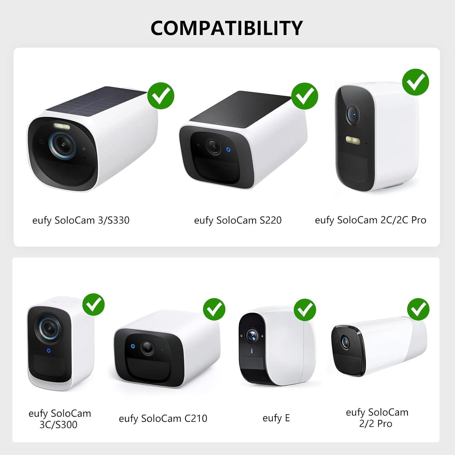 Soporte de Pared Ajustable Eufy para Cámaras - Metal Resistente