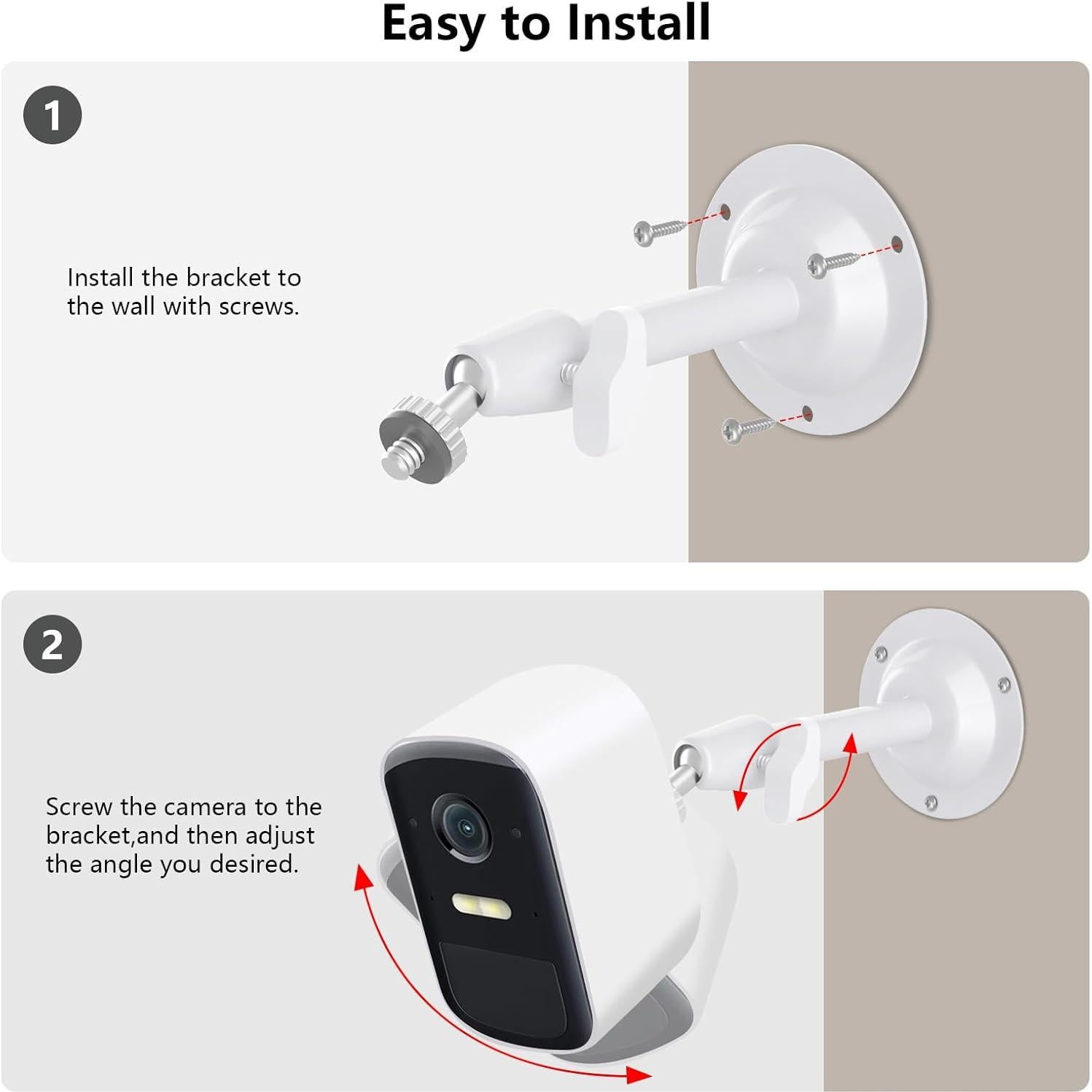 Soporte de Pared Ajustable Eufy para Cámaras - Metal Resistente