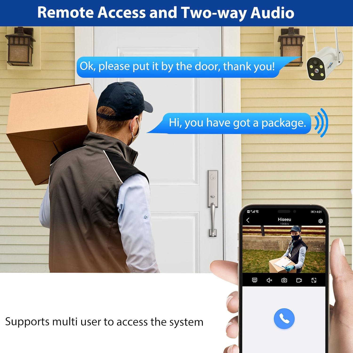 Cámara de Seguridad Inalámbrica Hiseeu C40 4MP Solar IP66