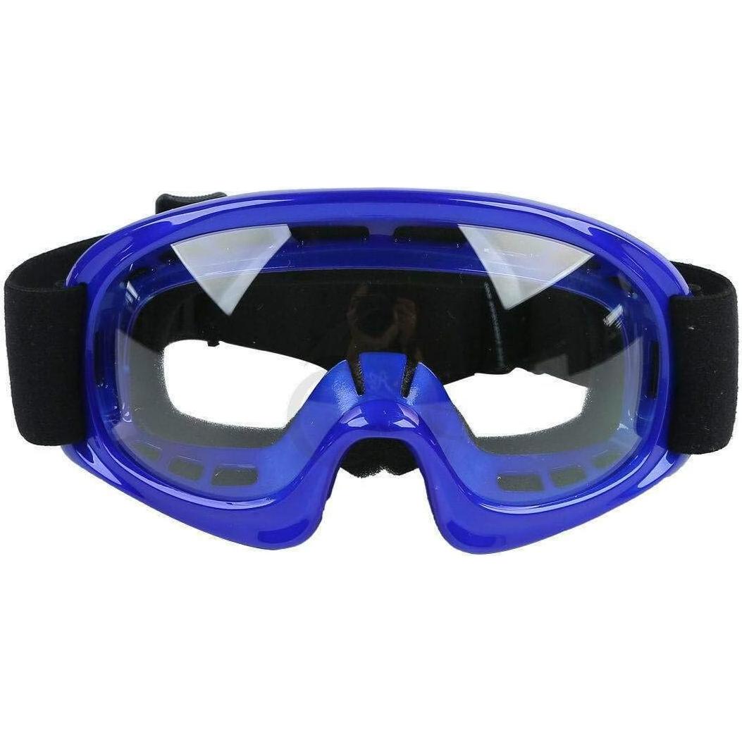Casco Infantil SLMOTO Llama Azul + Gafas + Guantes