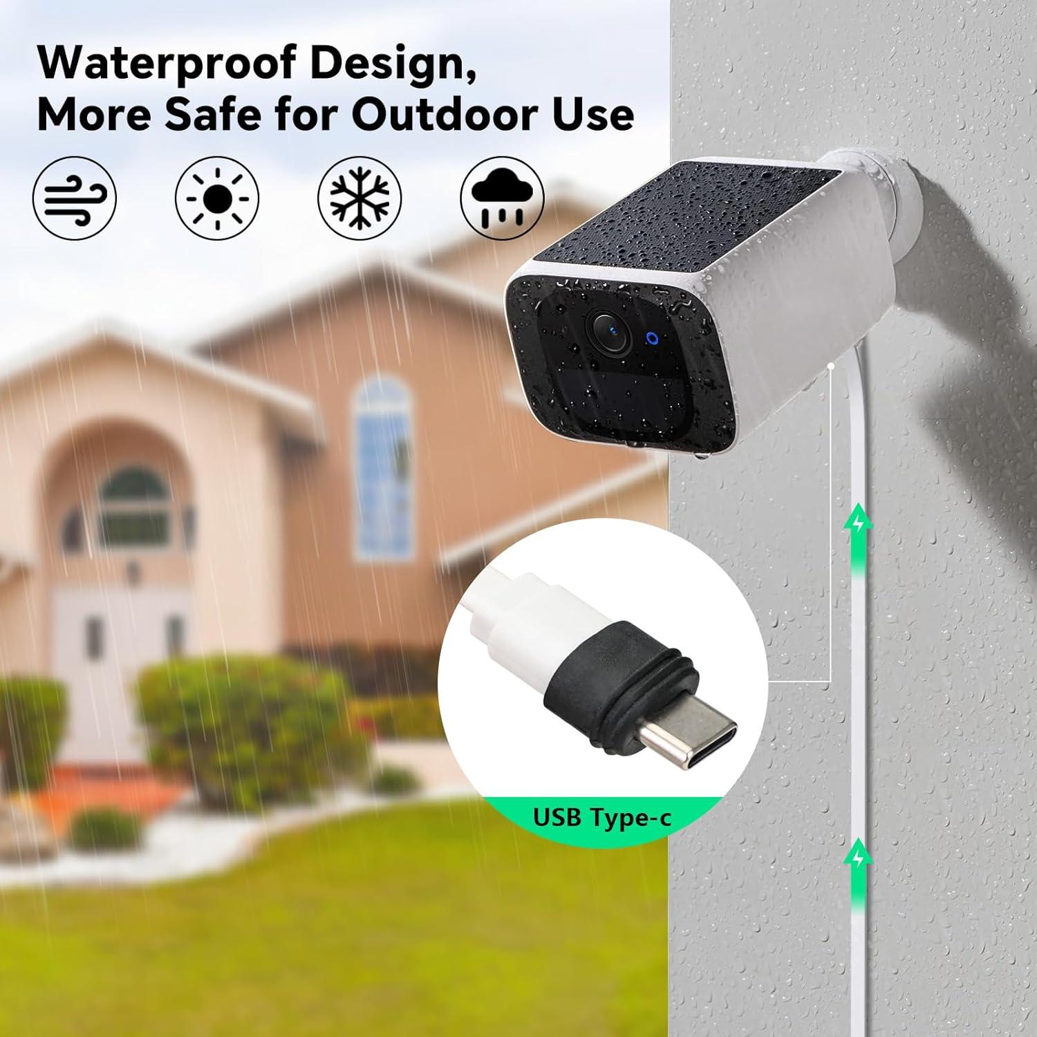 Cable de Alimentación 7.62m Goldtime para eufy SoloCam y eufyCam