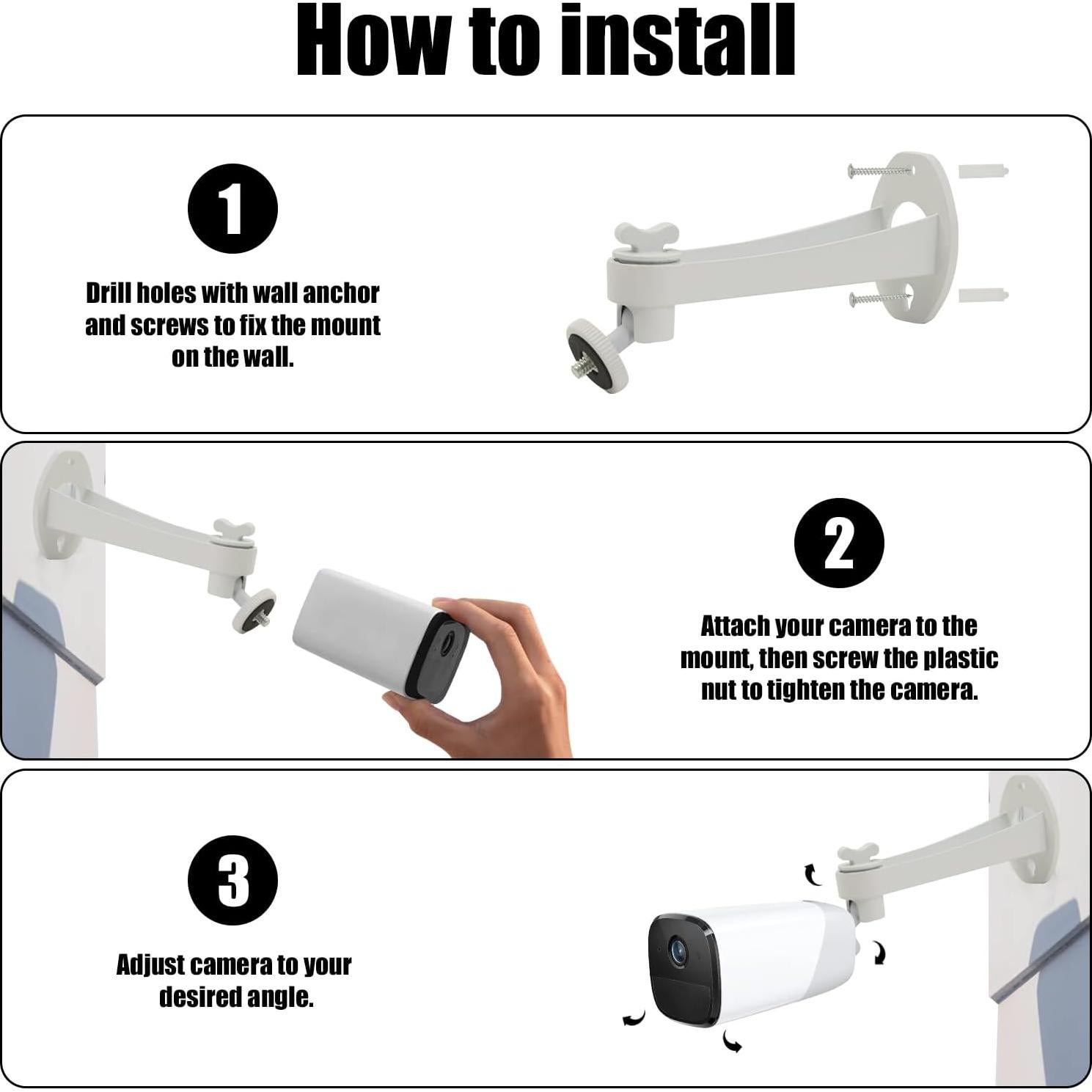 Paquete de 3 Soportes de Cámara Ajustables Buwesru 15.5 cm