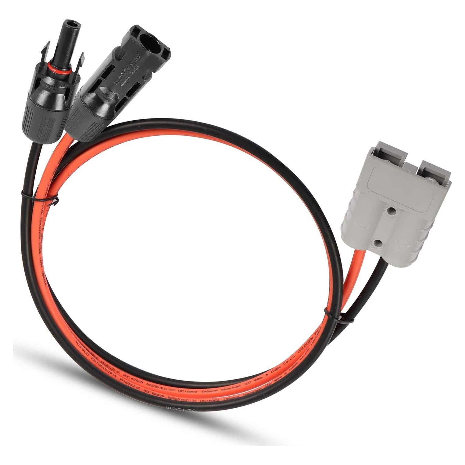 Cable Solar YAODHAOD 4mm² 1M Conector Anderson 50A