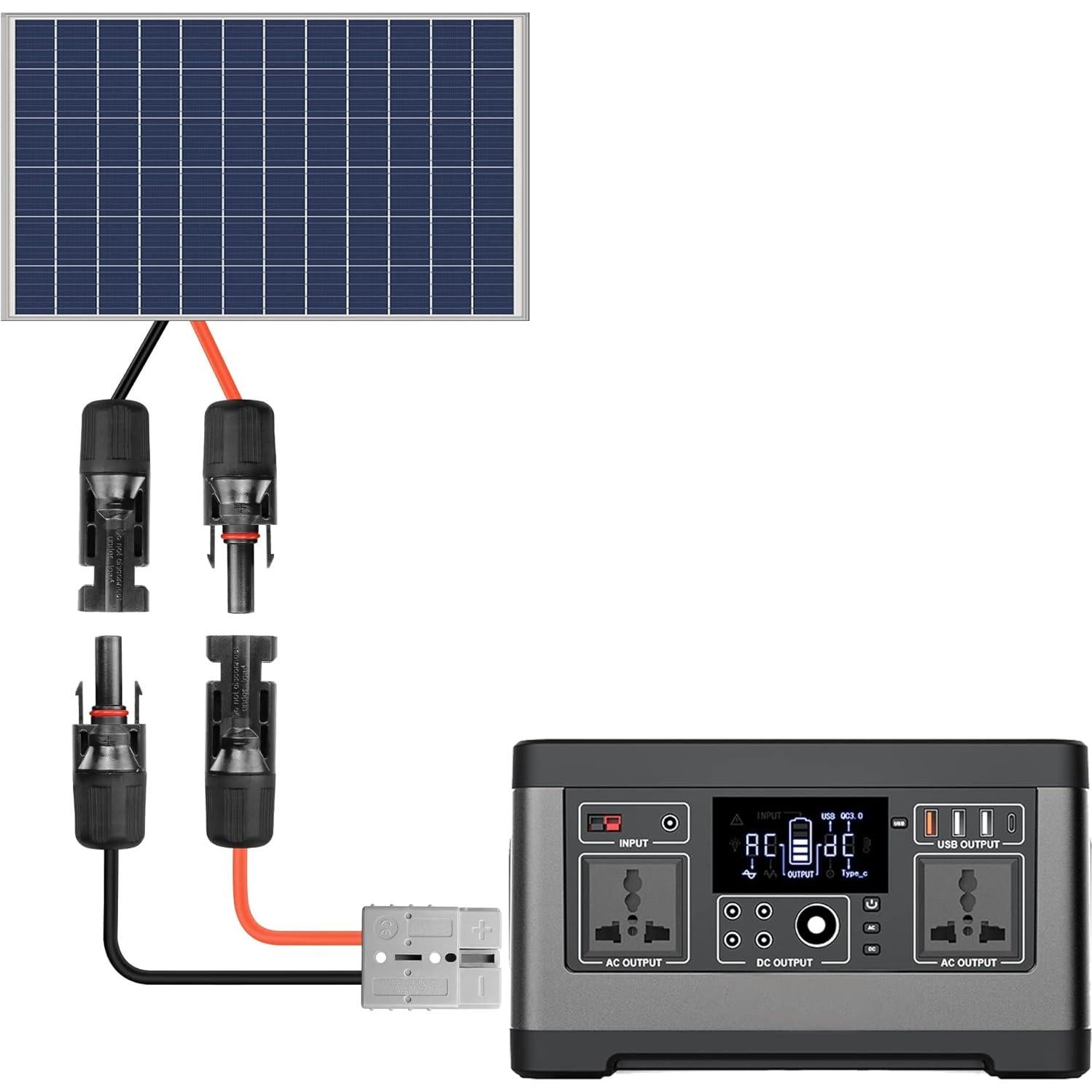 Cable Solar YAODHAOD 4mm² 1M Conector Anderson 50A