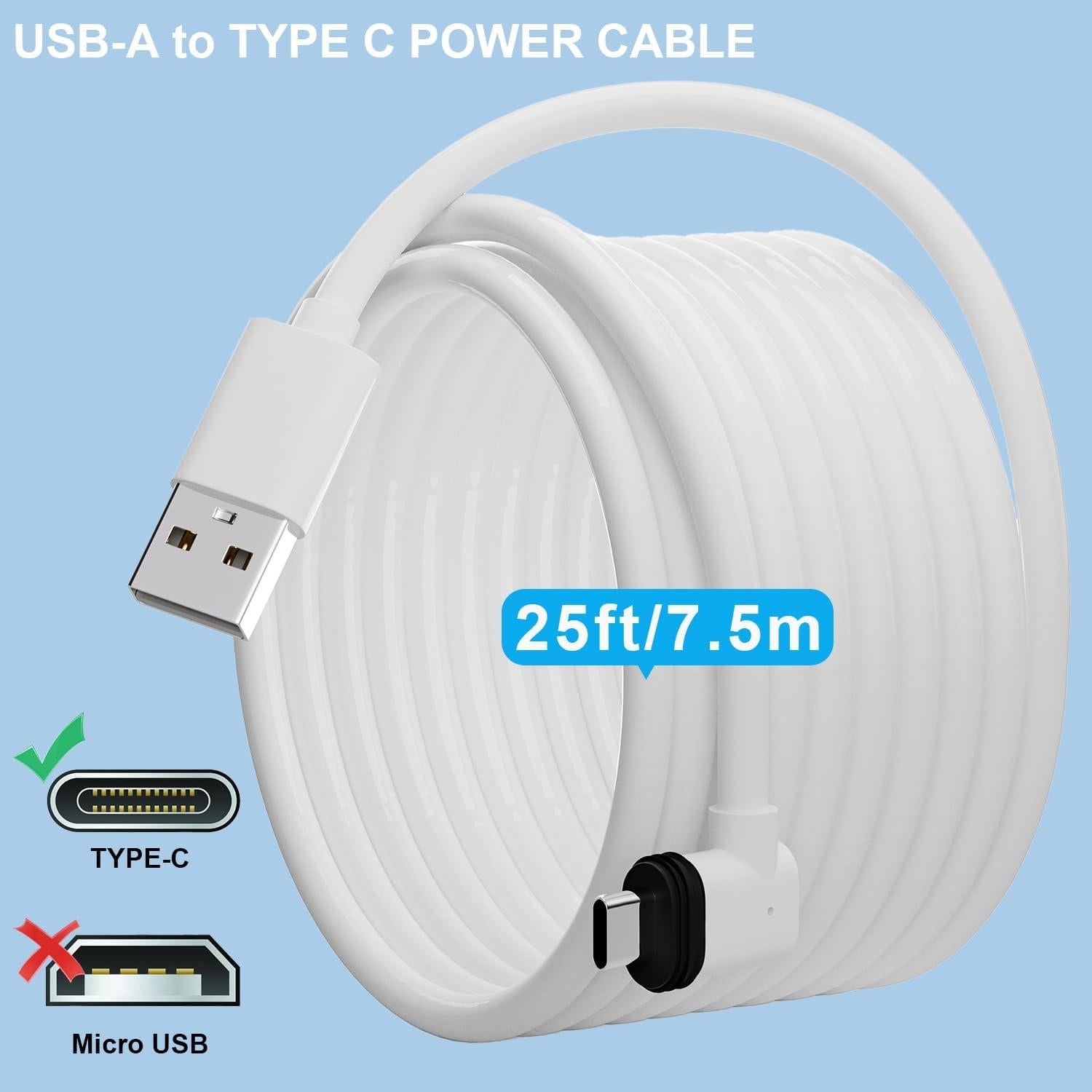 Cable de Alimentación de 7.5m Uogw para eufy SoloCam S220/S340