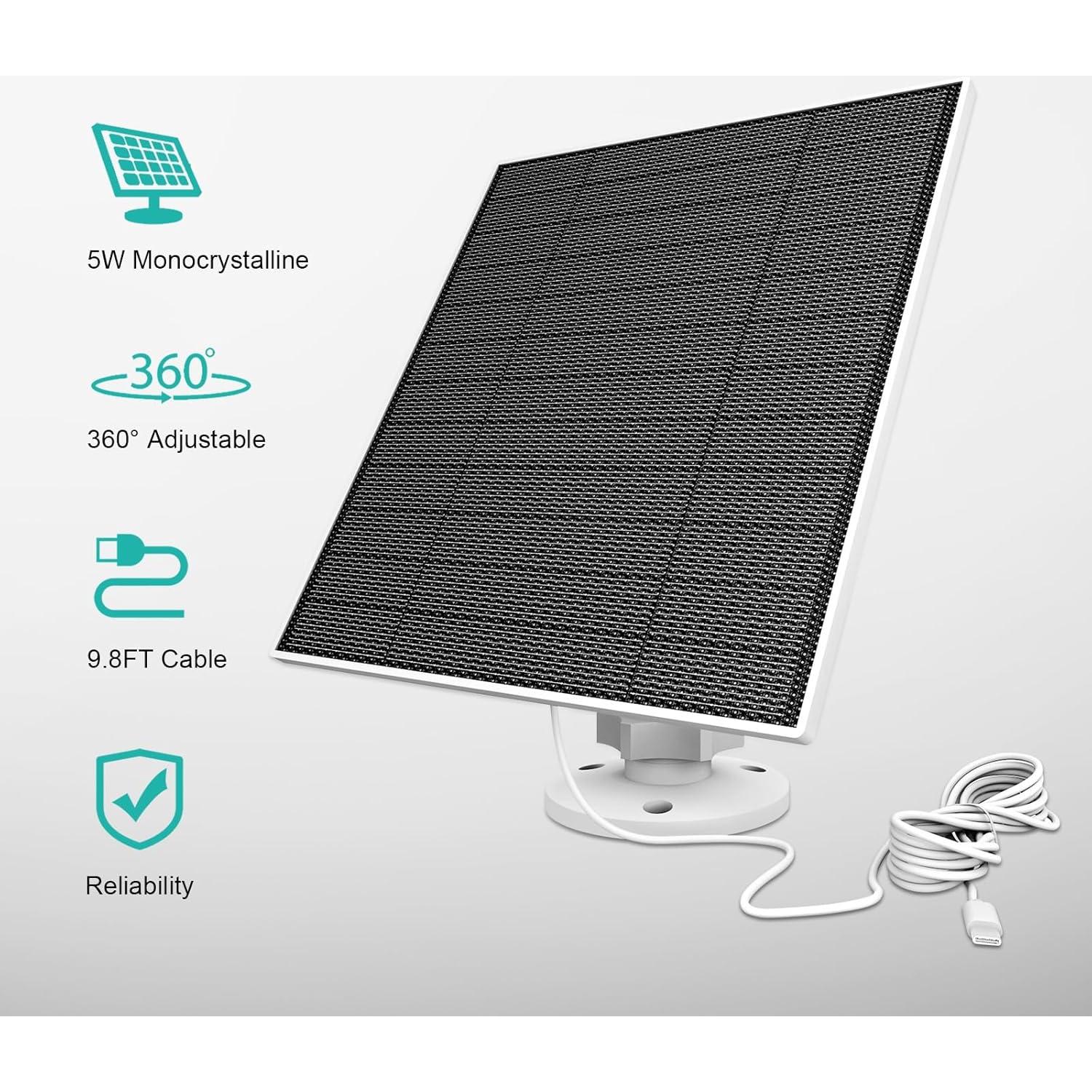 Panel Solar 5W EverExceed para Cámara Eufy - IP65