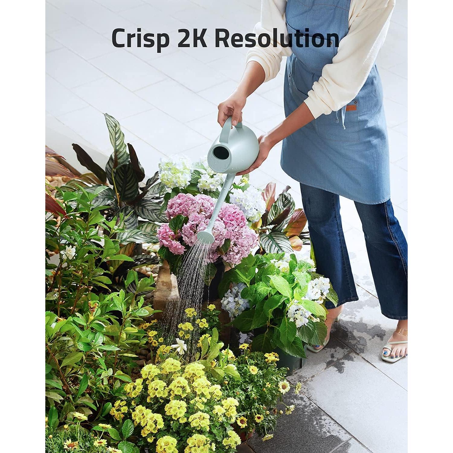 eufy Security, SoloCam C120, Outdoor Security Camera, WiFi, Wireless, Wire-Free, Advanced AI Person-Detection, Two-Way Audio, 2K Resolution, 90dB Alarm, IP65 Weatherproof, No Monthly Fee (Renewed)