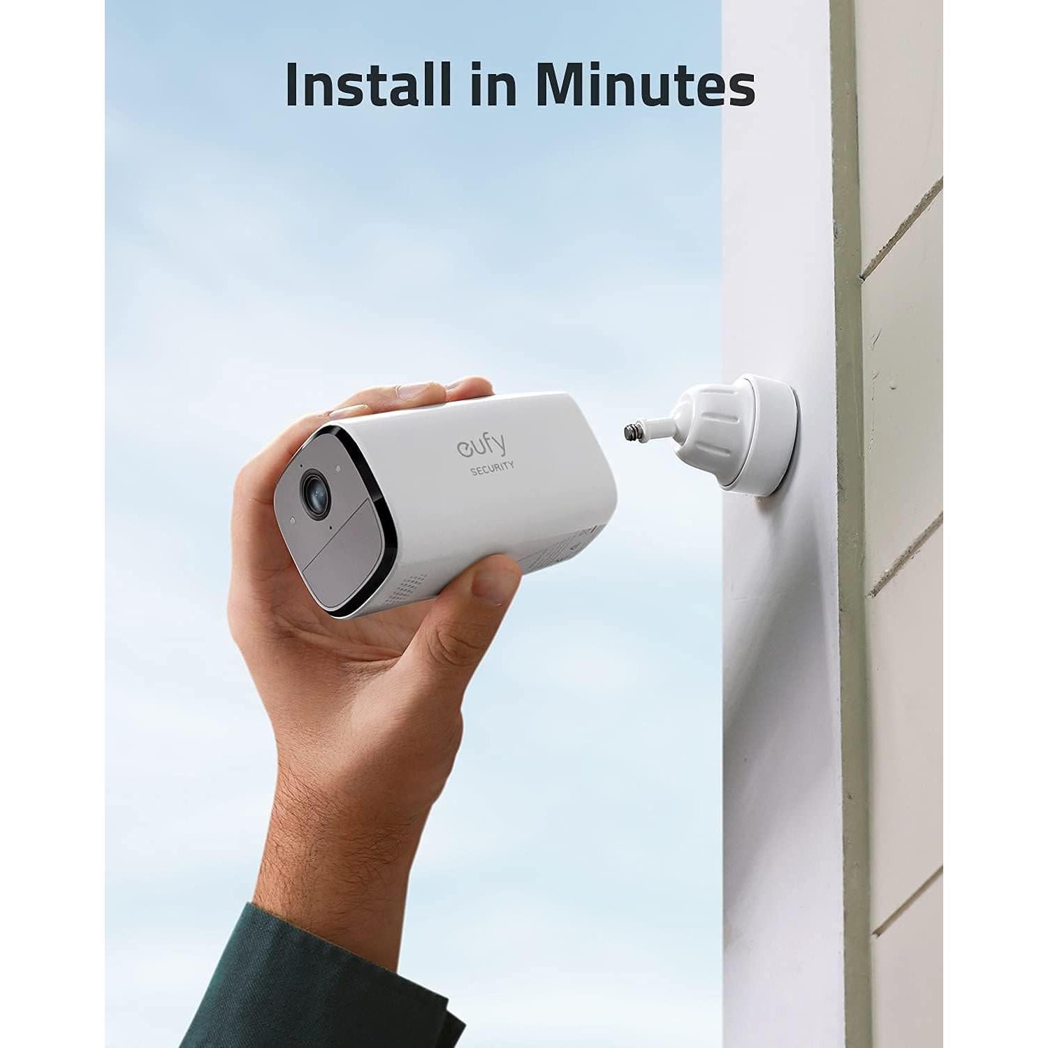 eufy Security, SoloCam C120, Outdoor Security Camera, WiFi, Wireless, Wire-Free, Advanced AI Person-Detection, Two-Way Audio, 2K Resolution, 90dB Alarm, IP65 Weatherproof, No Monthly Fee (Renewed)