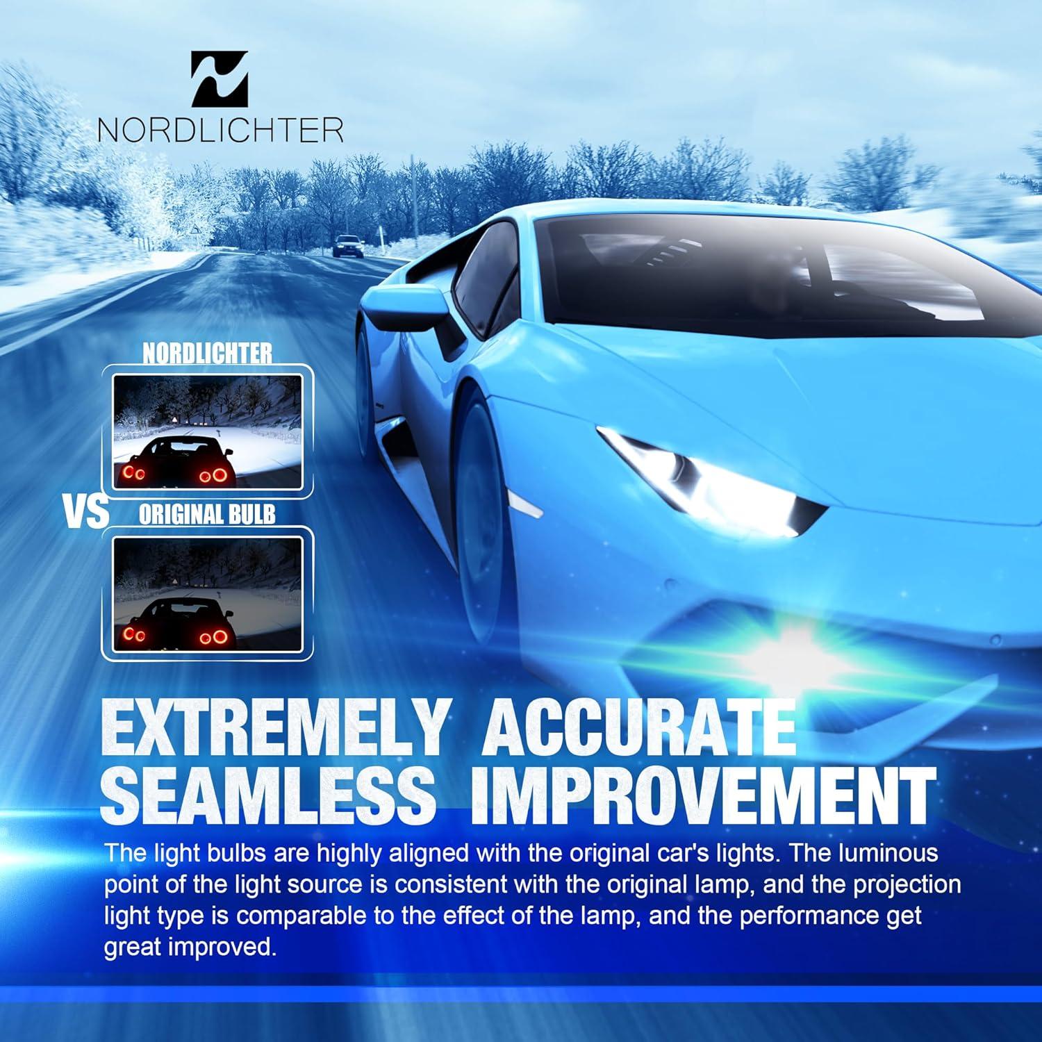 Bombillas de Luz de Niebla H7 N NORDLICHTER 6500K 2 Piezas