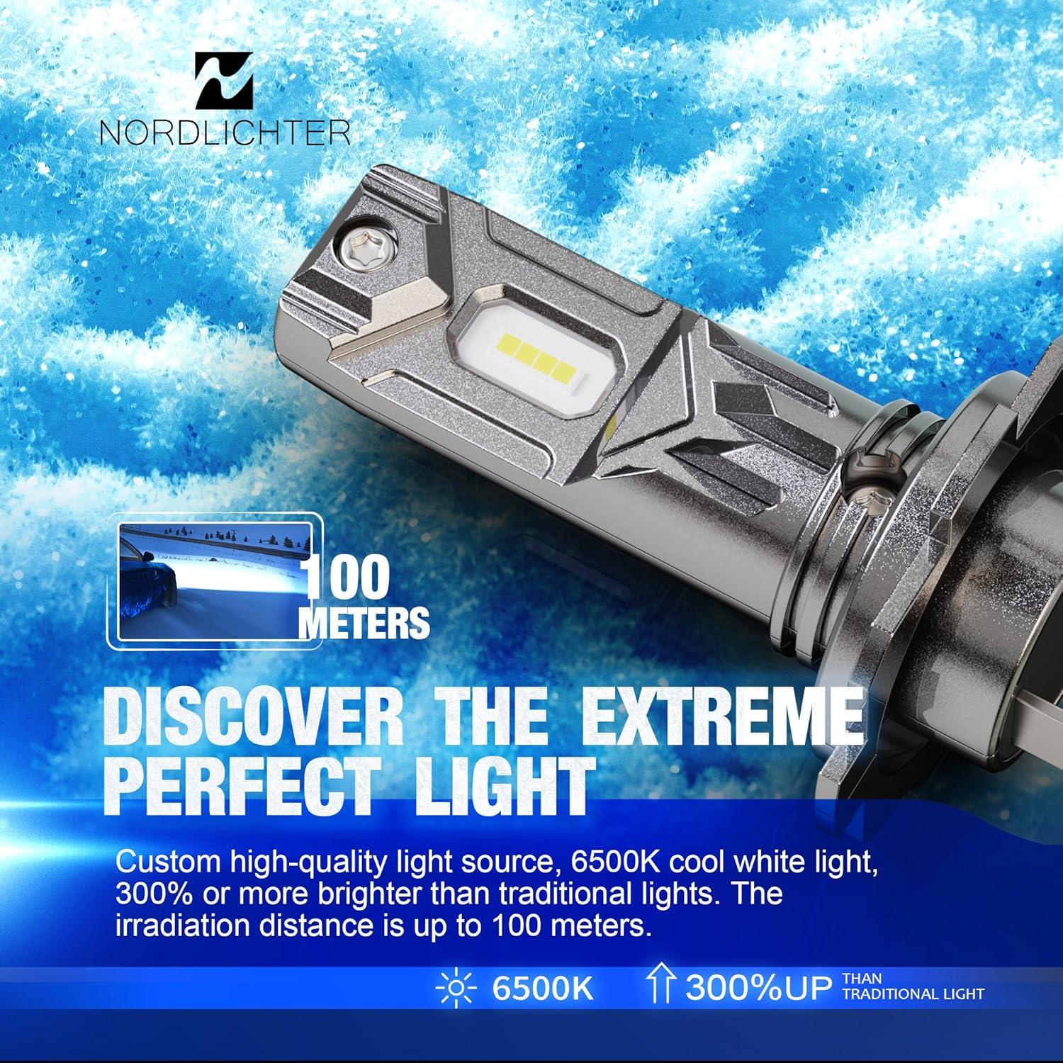 Bombillas de Luz de Niebla H7 N NORDLICHTER 6500K 2 Piezas