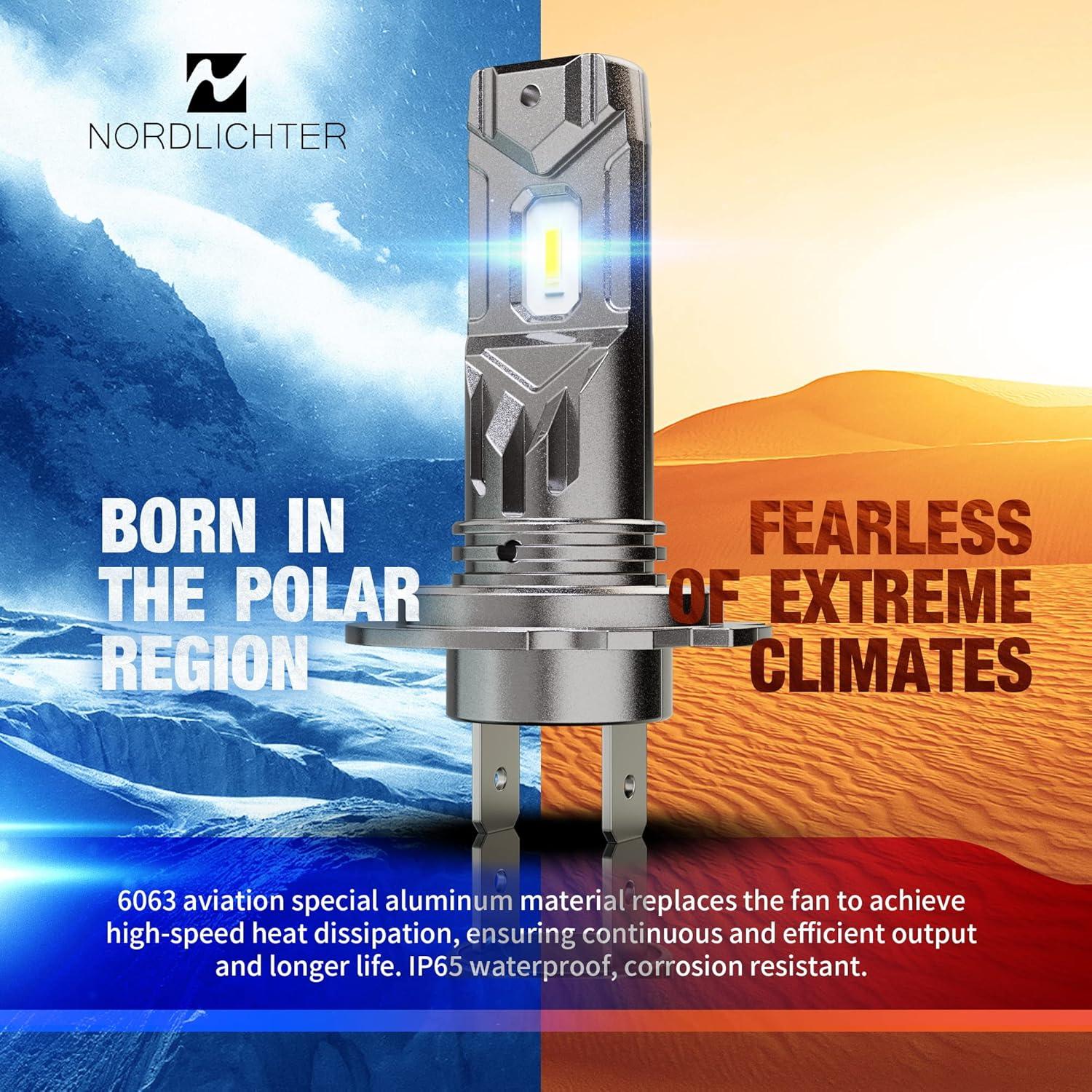 Bombillas de Luz de Niebla H7 N NORDLICHTER 6500K 2 Piezas