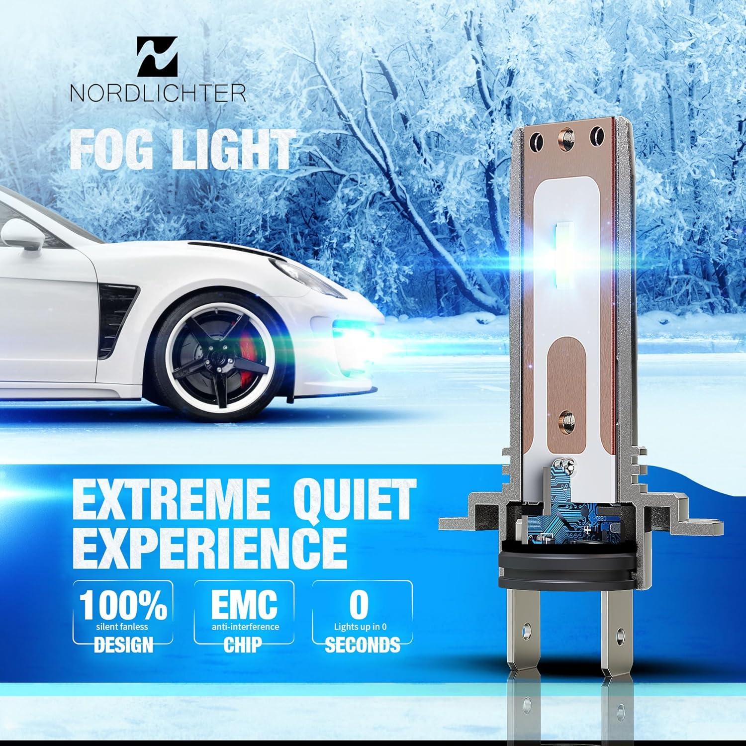 Bombillas de Luz de Niebla H7 N NORDLICHTER 6500K 2 Piezas