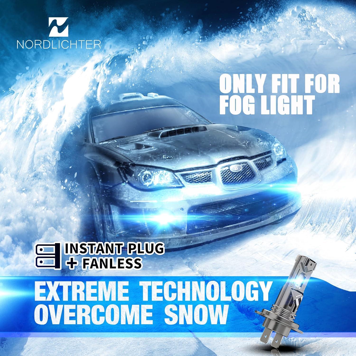 Bombillas de Luz de Niebla H7 N NORDLICHTER 6500K 2 Piezas